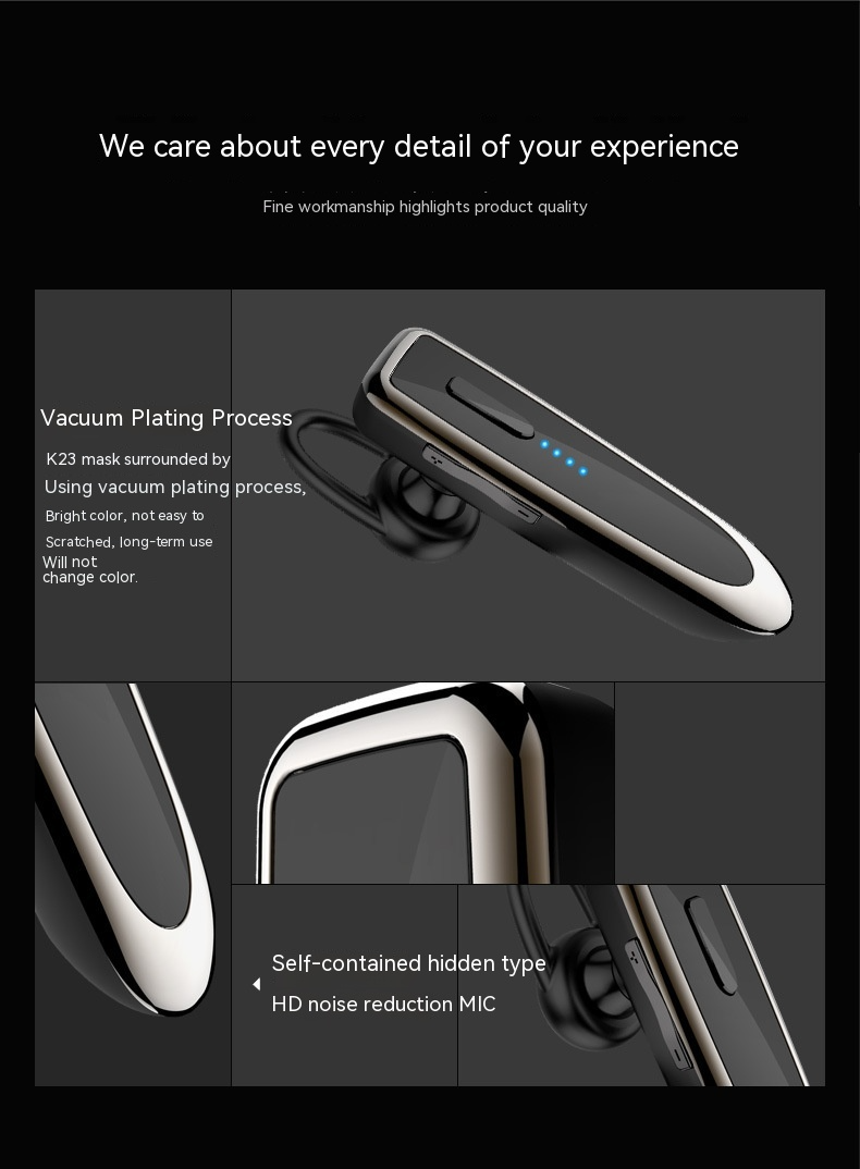 Bluetooth Headset Bluetooth 5.0 Earpiece Dual Mic Noise Cancelling Bluetooth Earpiece 16Hrs Talktime Wireless Headset Hands-Free Earphone for Truck Driver Handsfree Headphones Mini Wireless Earphone Earbud Earpiece