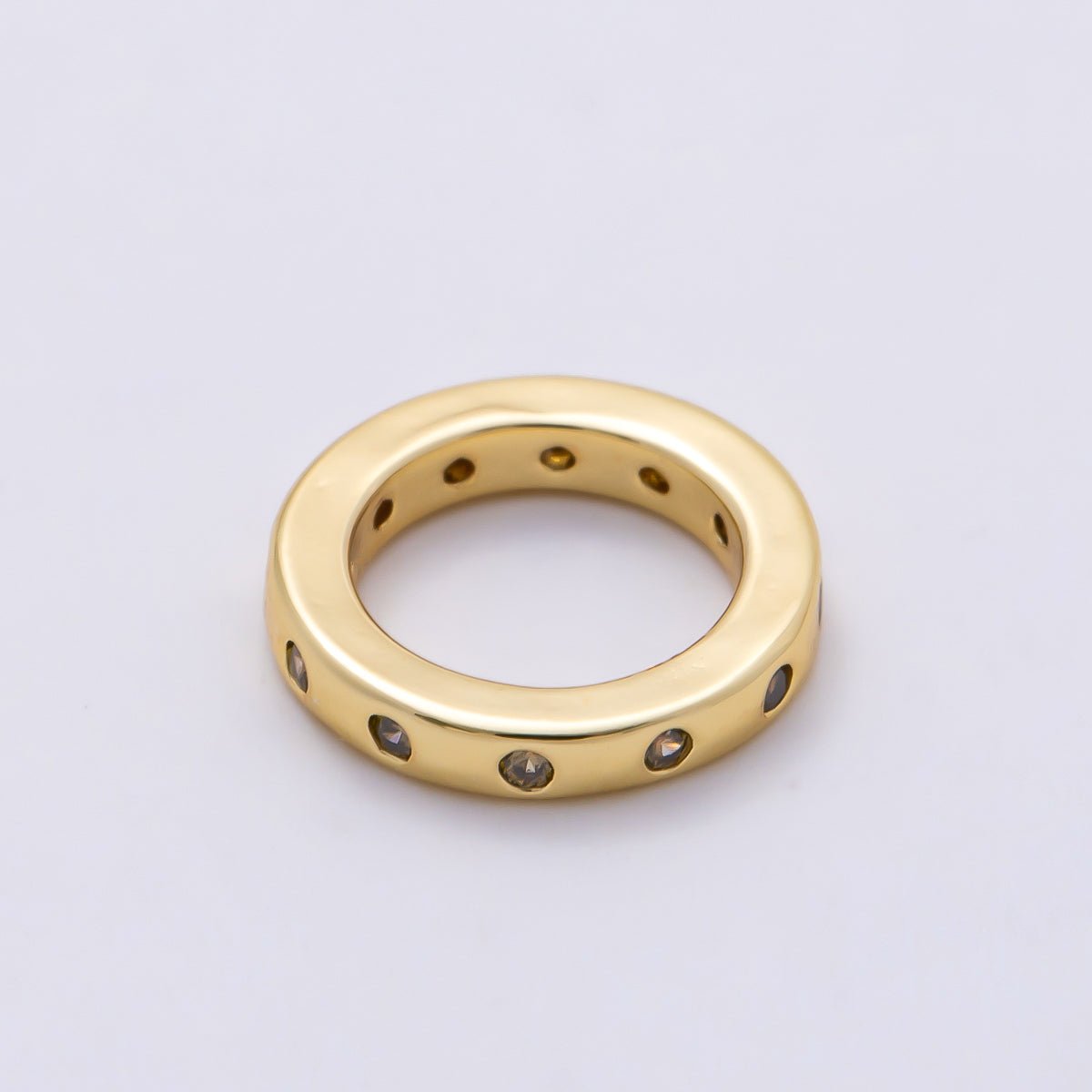 16K Gold Filled 10mm Birthstone CZ Dotted Spacer Beads | Beads-00339 ~ Beads-00348