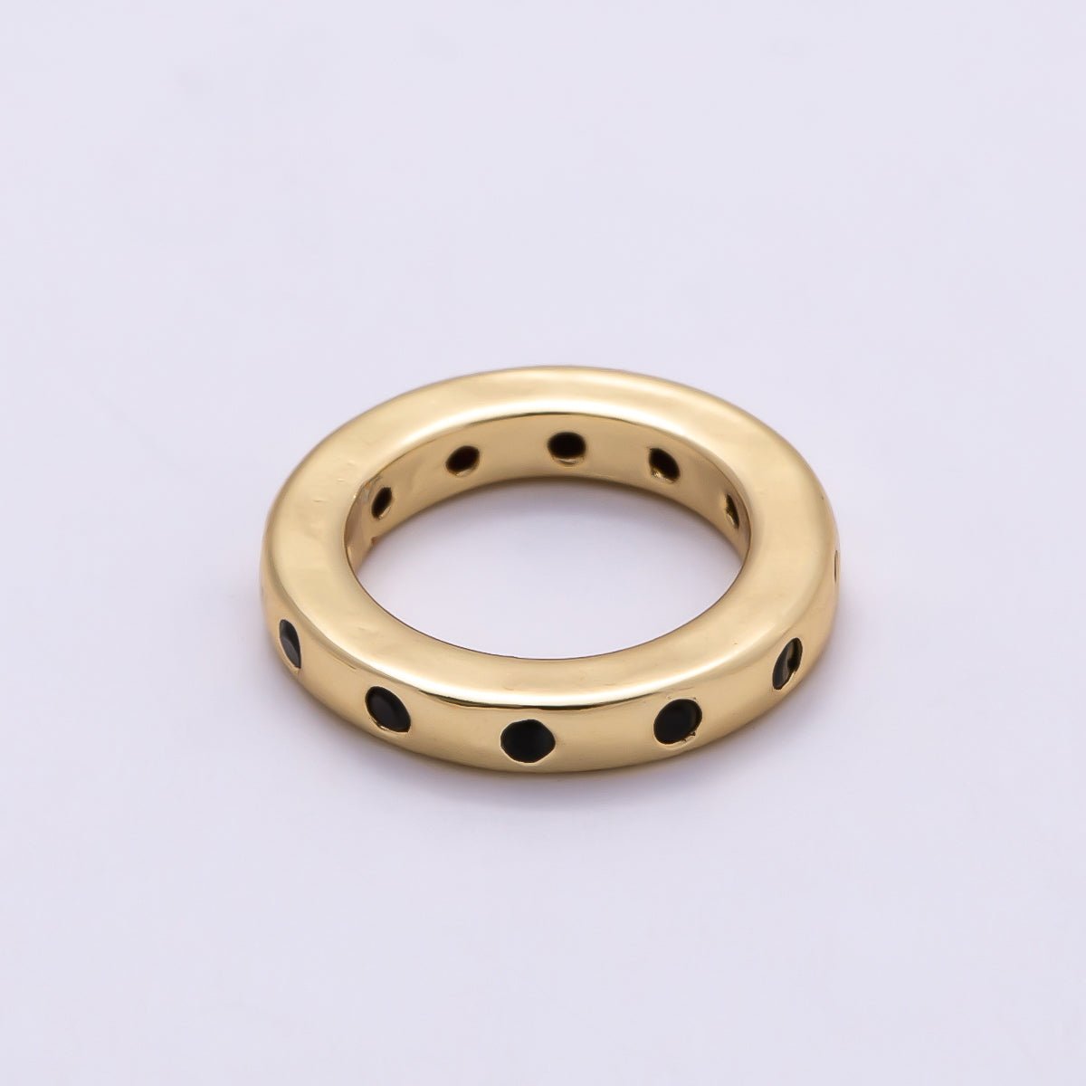 16K Gold Filled 10mm Birthstone CZ Dotted Spacer Beads | Beads-00339 ~ Beads-00348