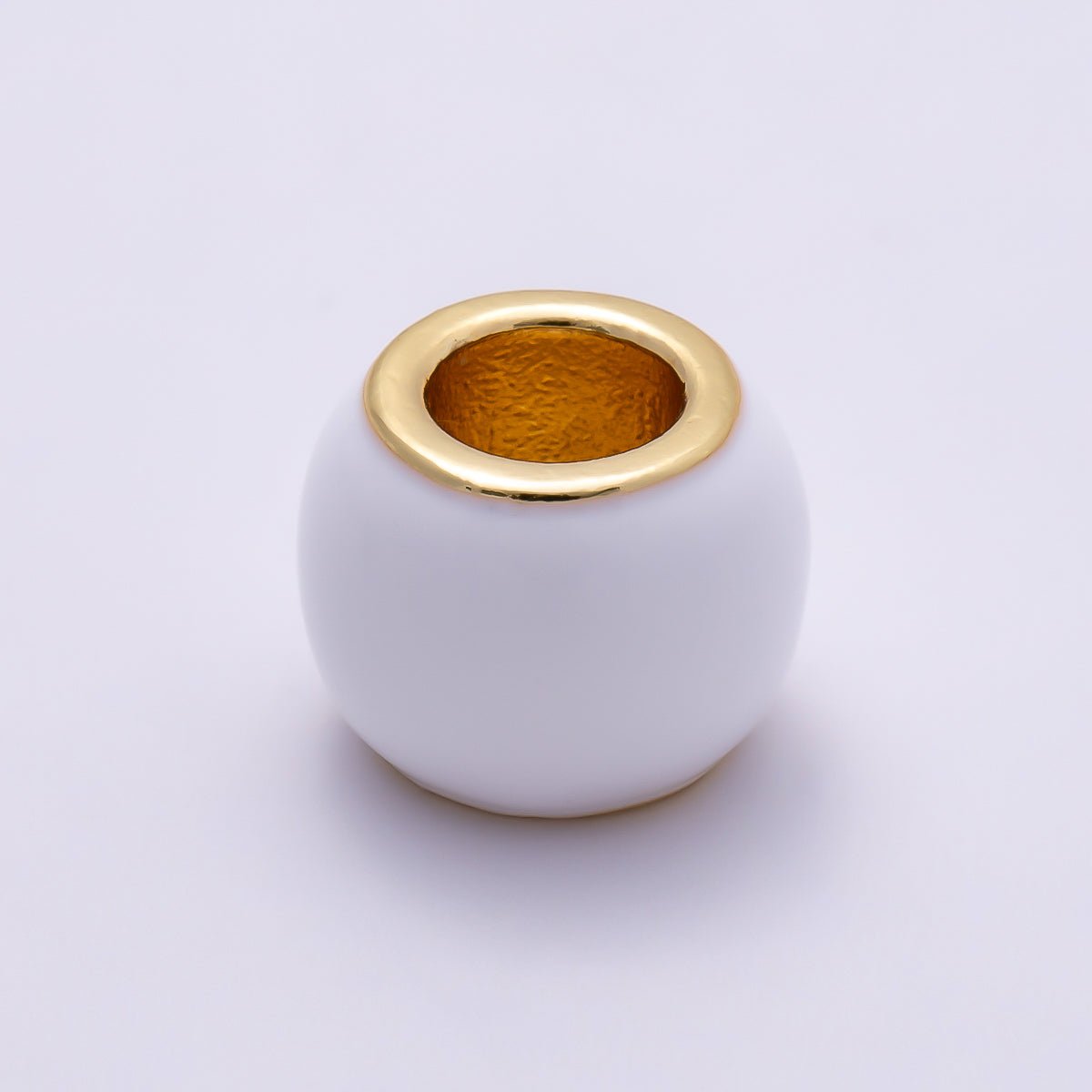 16K Gold Filled 10mm Colorful Enamel Large Hole Wide Rondelle Spacer Beads | Beads-00302 ~ Beads-00312