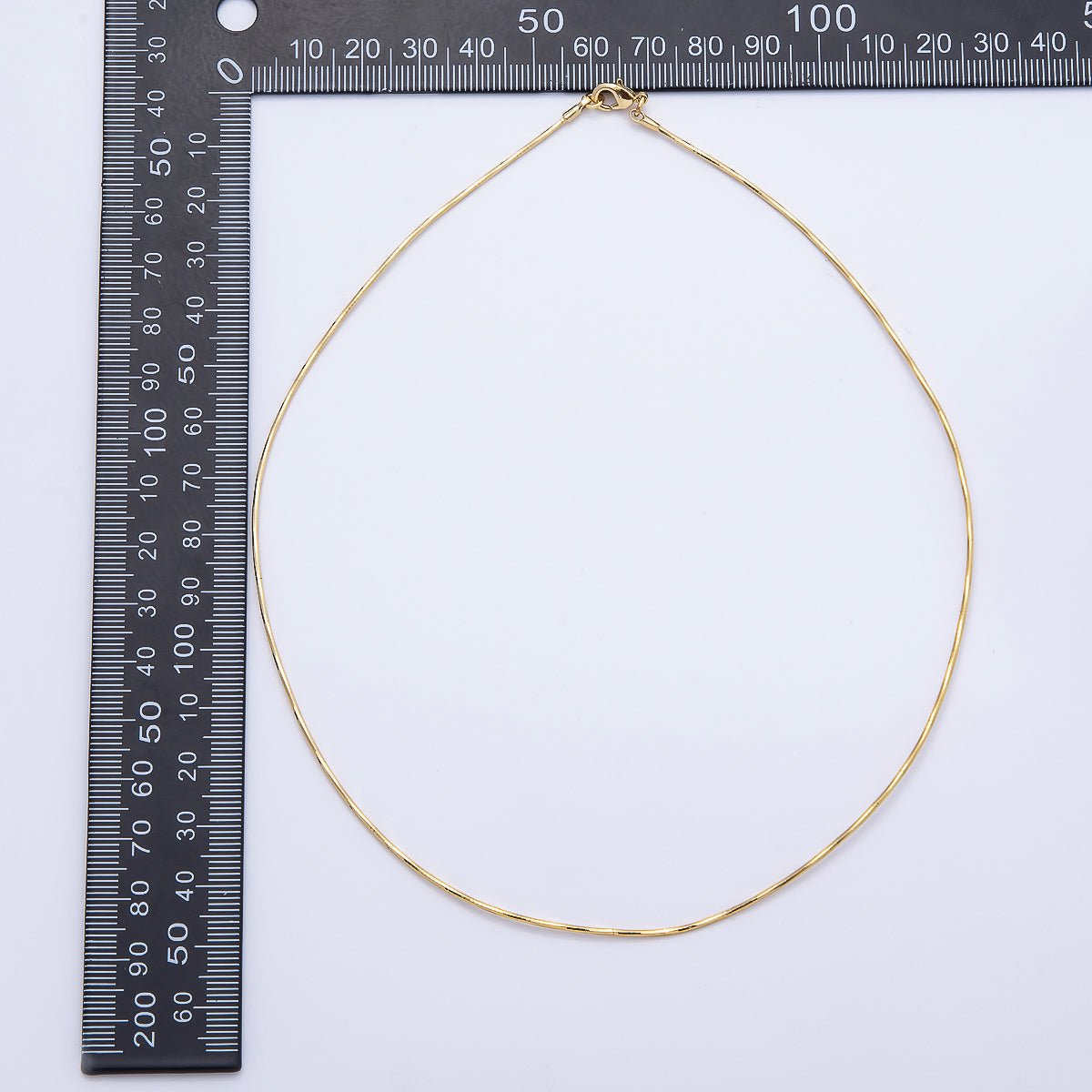 16K Gold Filled 1mm Twist Snake Chain 16 Inch Necklace in Gold & Silver | WA-04474 WA-04475