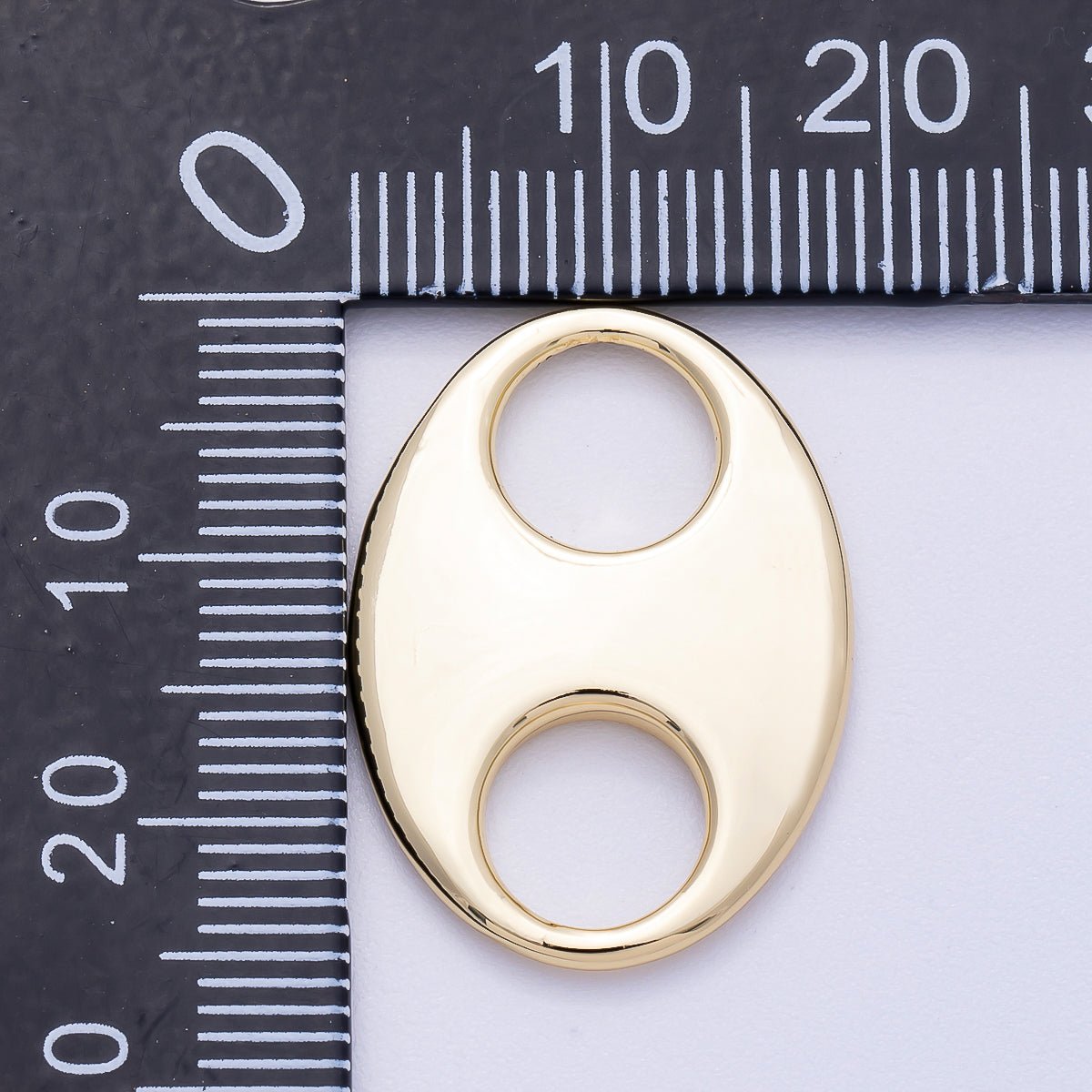 16K Gold Filled 25mm Minimalist Mariner Anchor Link Findings | Findings-00137
