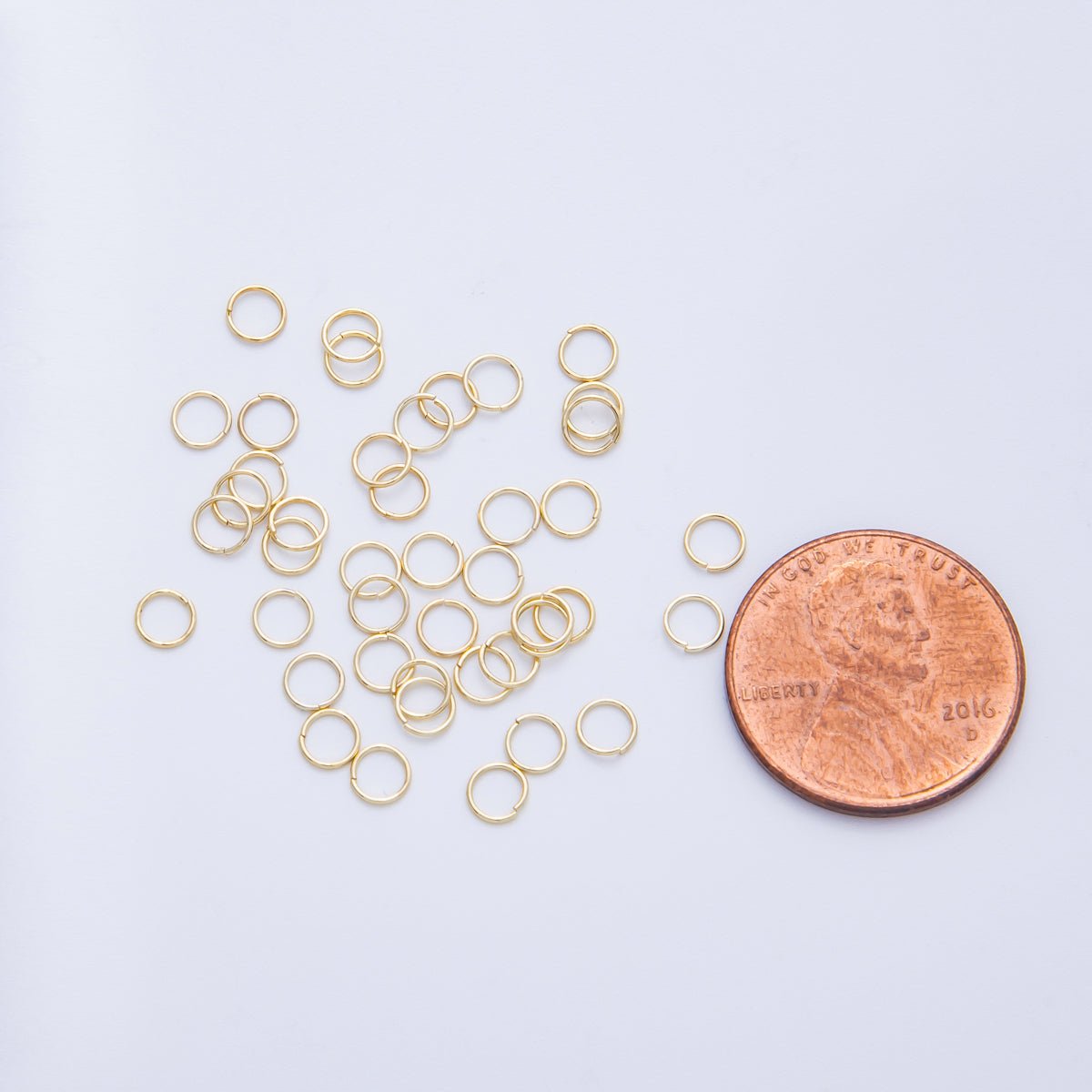 16K Gold Filled 4mm x 0.4mm Minimalist Jump Ring Finding Set by 10 Pieces | Findings-00061