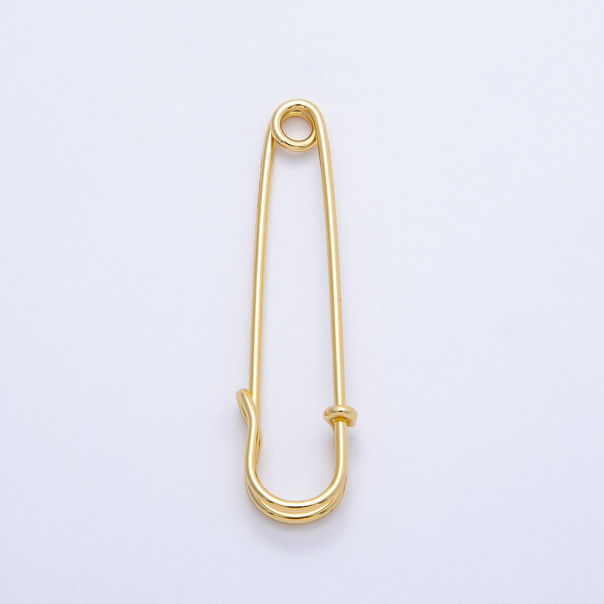 16K Gold Filled 50mm Minimalist Safety Pin Findings | Findings-00067