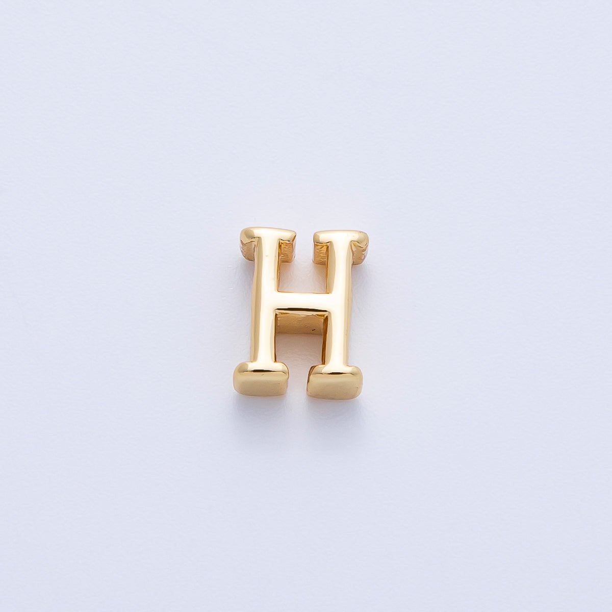 16K Gold Filled 8.5mm Minimalist Greek Initial Alphabet Letter Personalized Bead | AF235 - AF246