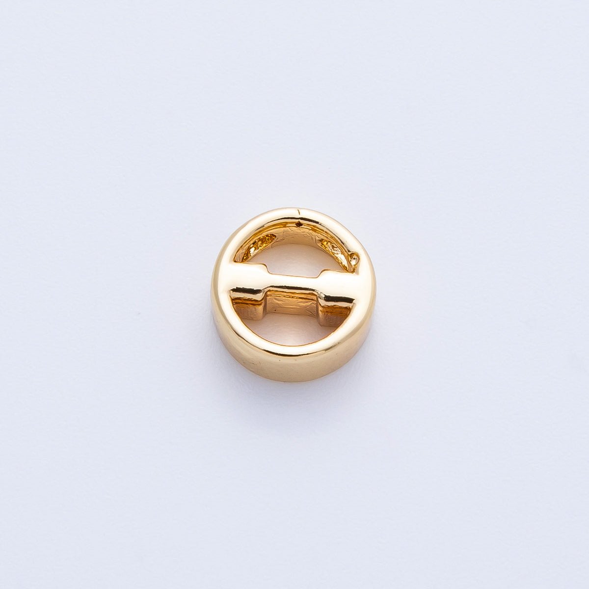 16K Gold Filled 8.5mm Minimalist Greek Initial Alphabet Letter Personalized Bead | AF235 - AF246