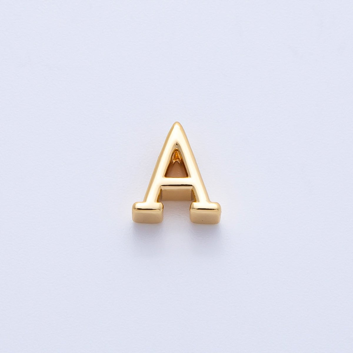 16K Gold Filled 8.5mm Minimalist Greek Initial Alphabet Letter Personalized Bead | AF235 - AF246