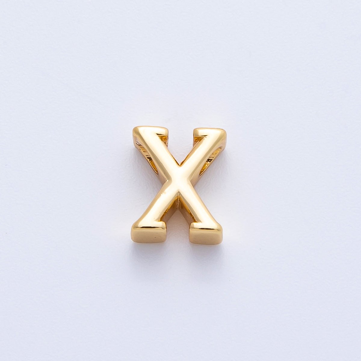 16K Gold Filled 8.5mm Minimalist Greek Initial Alphabet Letter Personalized Bead | AF235 - AF246