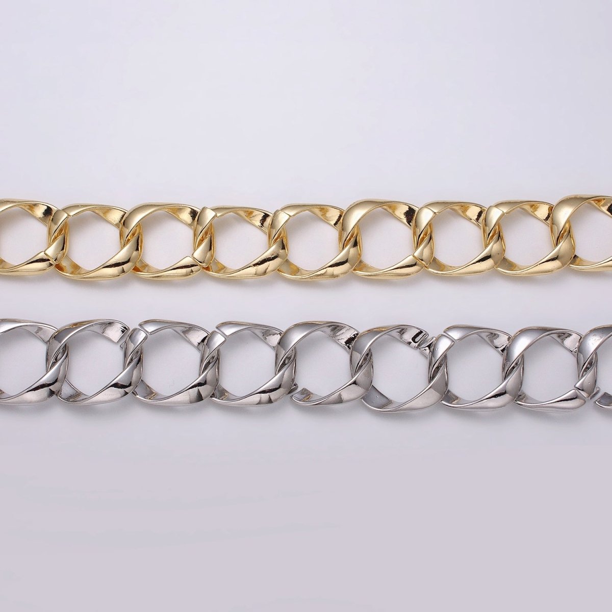 16k Gold Filled Chain by Yard Big Oval Cable Chain Unfinished Chain Wholesale Chunky Chain Large Link Chain | ROLL-1301 ROLL-1302 Clearance Pricing