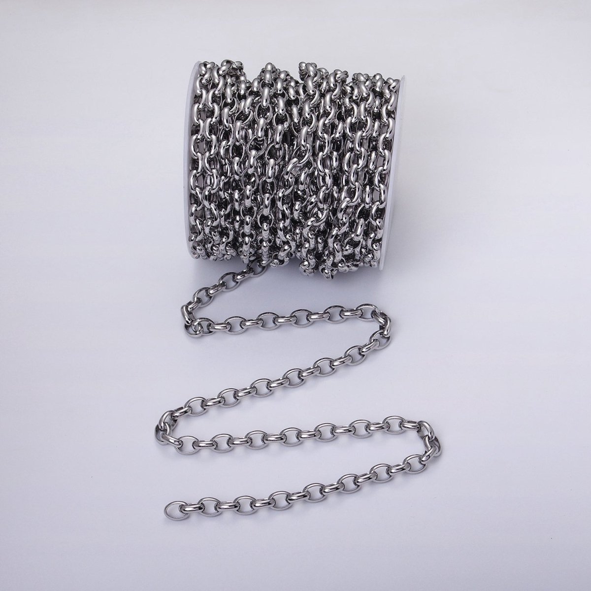 16K Gold Filled Large Chunky Gold, Silver Oval Chain, Thick Link Chain by the Yard Wholesale Chain Jewelry Supplies | ROLL-1273 ROLL-1274 Clearance Pricing