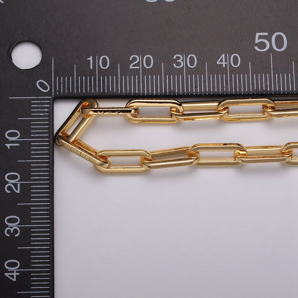 16k Gold Filled Paper Clip Unfinished 5.5mm Chain Gold & Silver | ROLL-1149 ROLL-1150 Clearance Pricing
