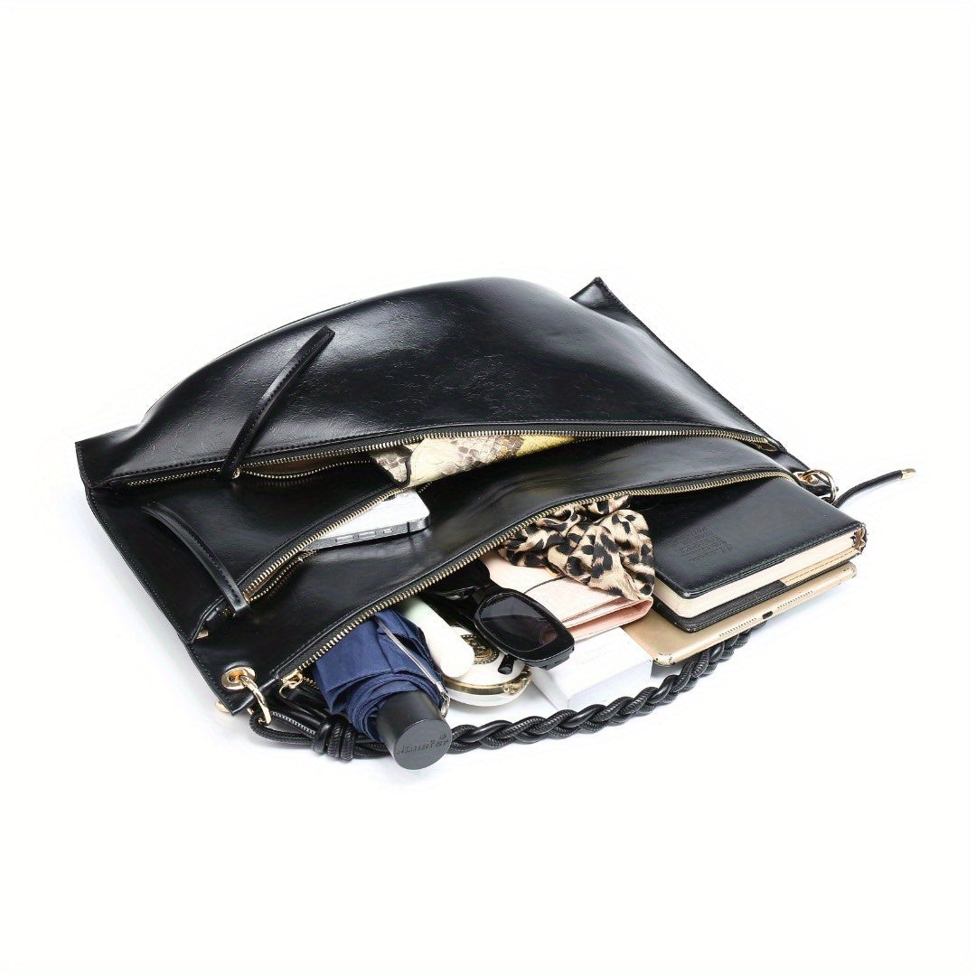 Large Shoulder Bag Unique Handmade Woven Handle hobo