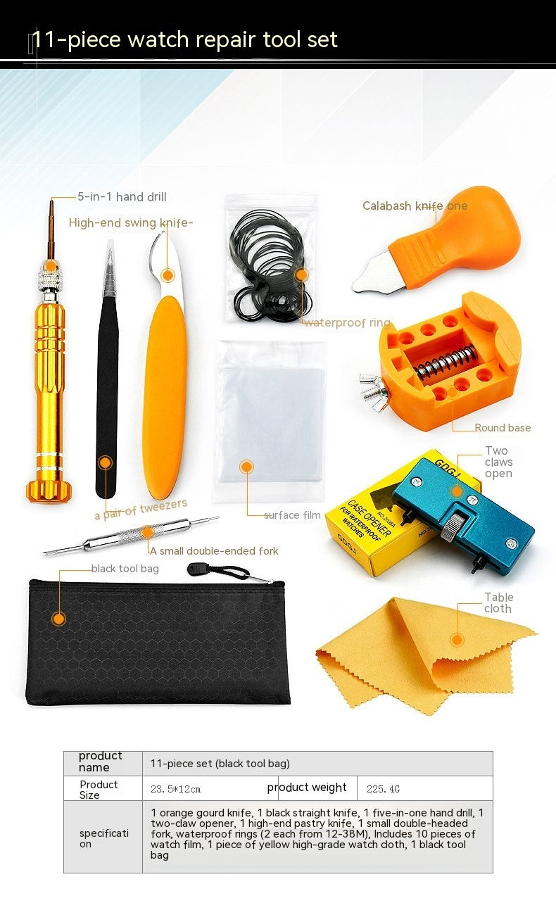 Watch Back Cover Press Tool Kit - 18 Pieces