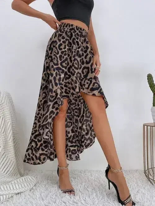 High low ruffle skirt