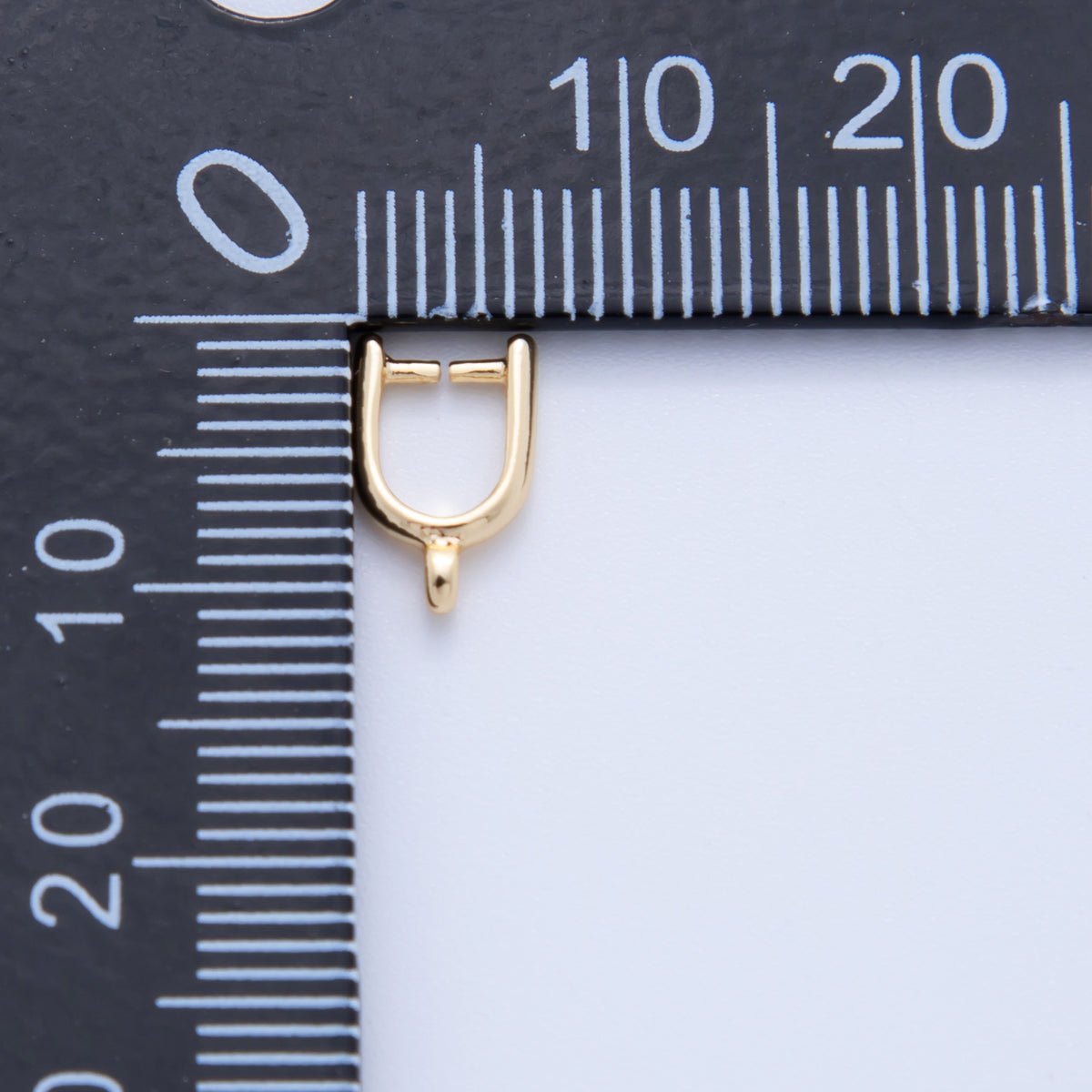 18K Gold Filled 10.3mm Minimalist Pinch Bail Finding Set by 10 Pieces | Z1203