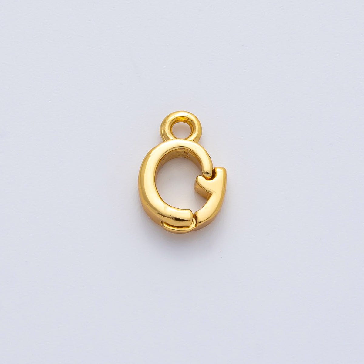 18K Gold Filled 10mm Snap Bail Clasp Open Charm Pendant Findings | Z1463