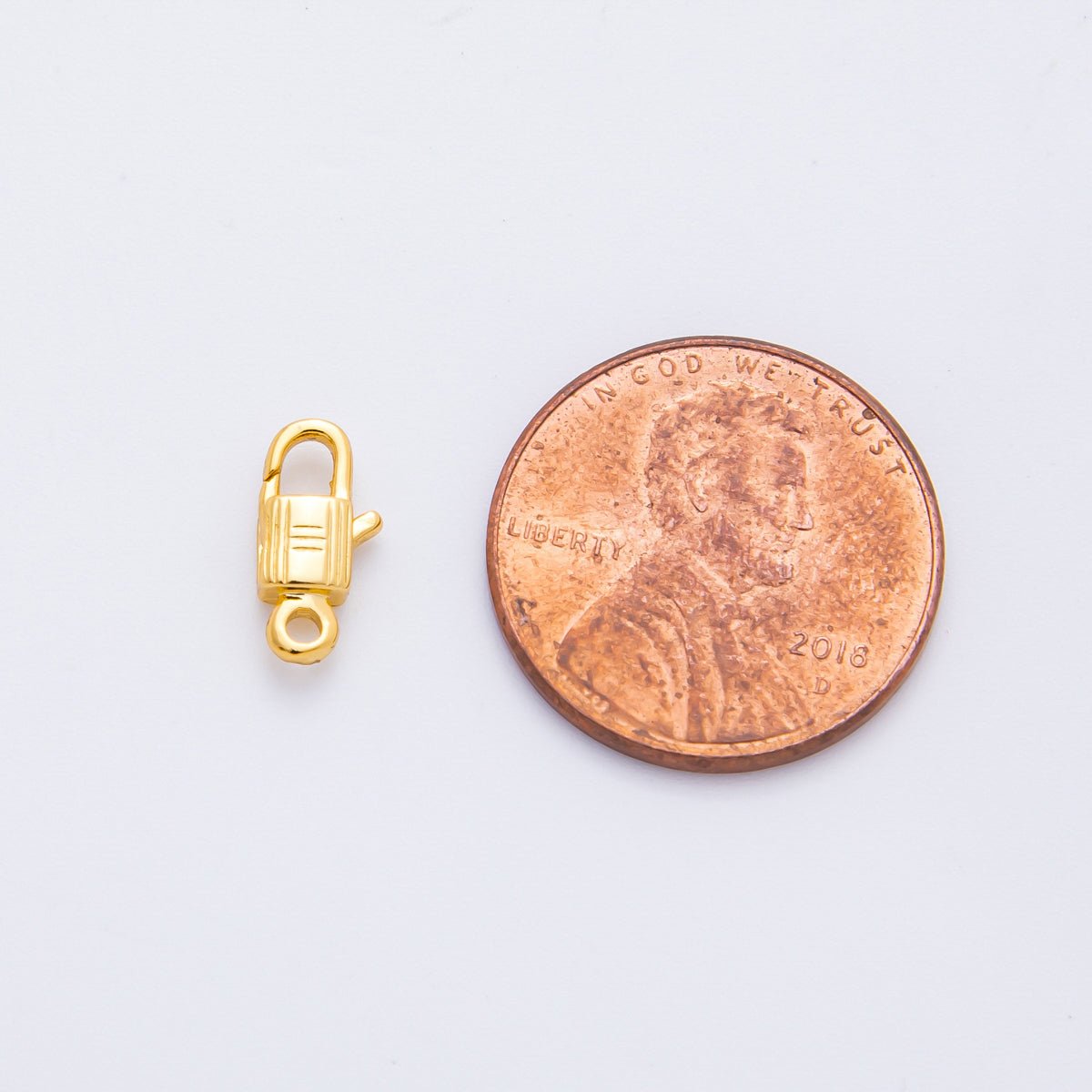 18K Gold Filled 11mm Dainty Boxy Lobster Clasp Finding | Z-A1358