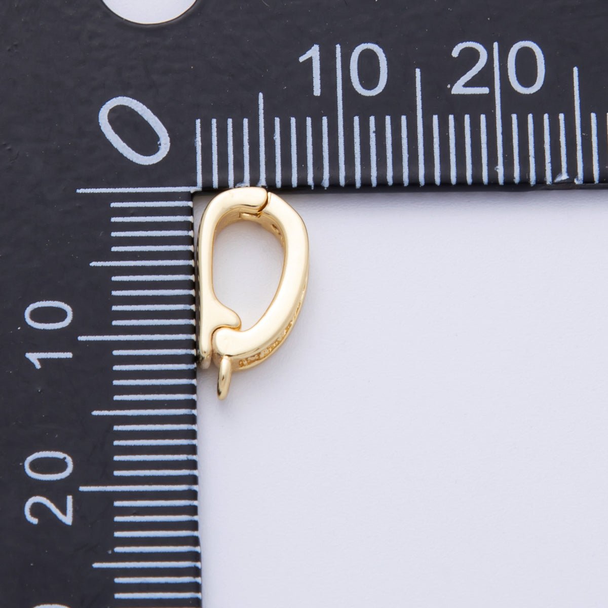 18K Gold Filled 14mm Push Gate Oval CZ Minimalist Finding in Gold & Silver | Findings-00001 Findings-00002