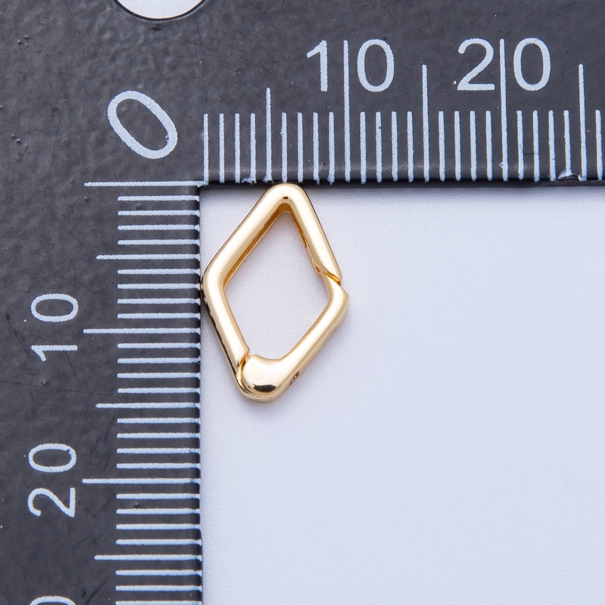 18K Gold Filled 15mm Rhombus Minimalist Push Gate Closure | Findings-00123