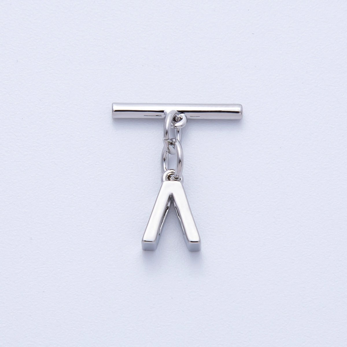 18K Gold Filled 15mm T-Bar with Letter Charm Toggle Clasps Closure Finding | Findings-00008-00009