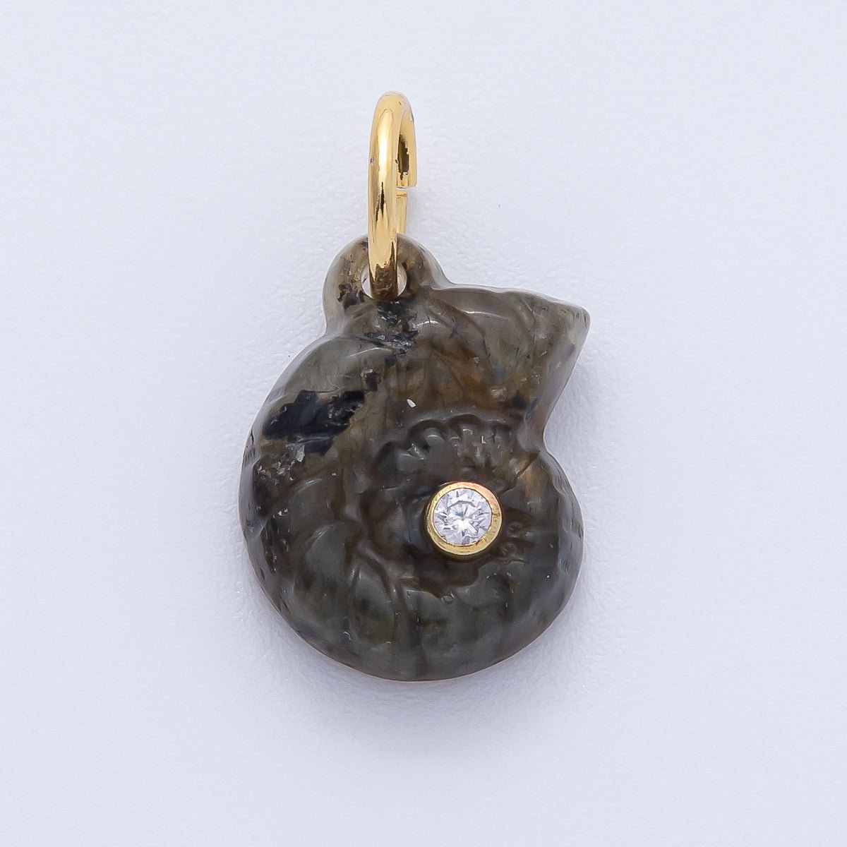 18K Gold Filled 16mm CZ Embedded Sea Shell Charm | AK135 - AK139