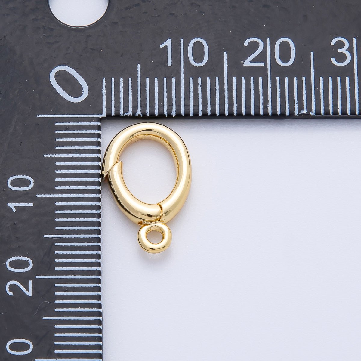 18K Gold Filled 16mm Round Push Gate Clasp Open Loop Closure Finding | Z1408