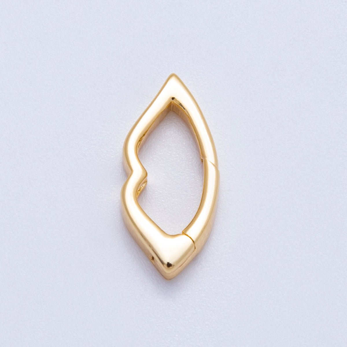 18K Gold Filled 16mm Minimalist Geometric Lips Push Gate Findings | Findings-00119