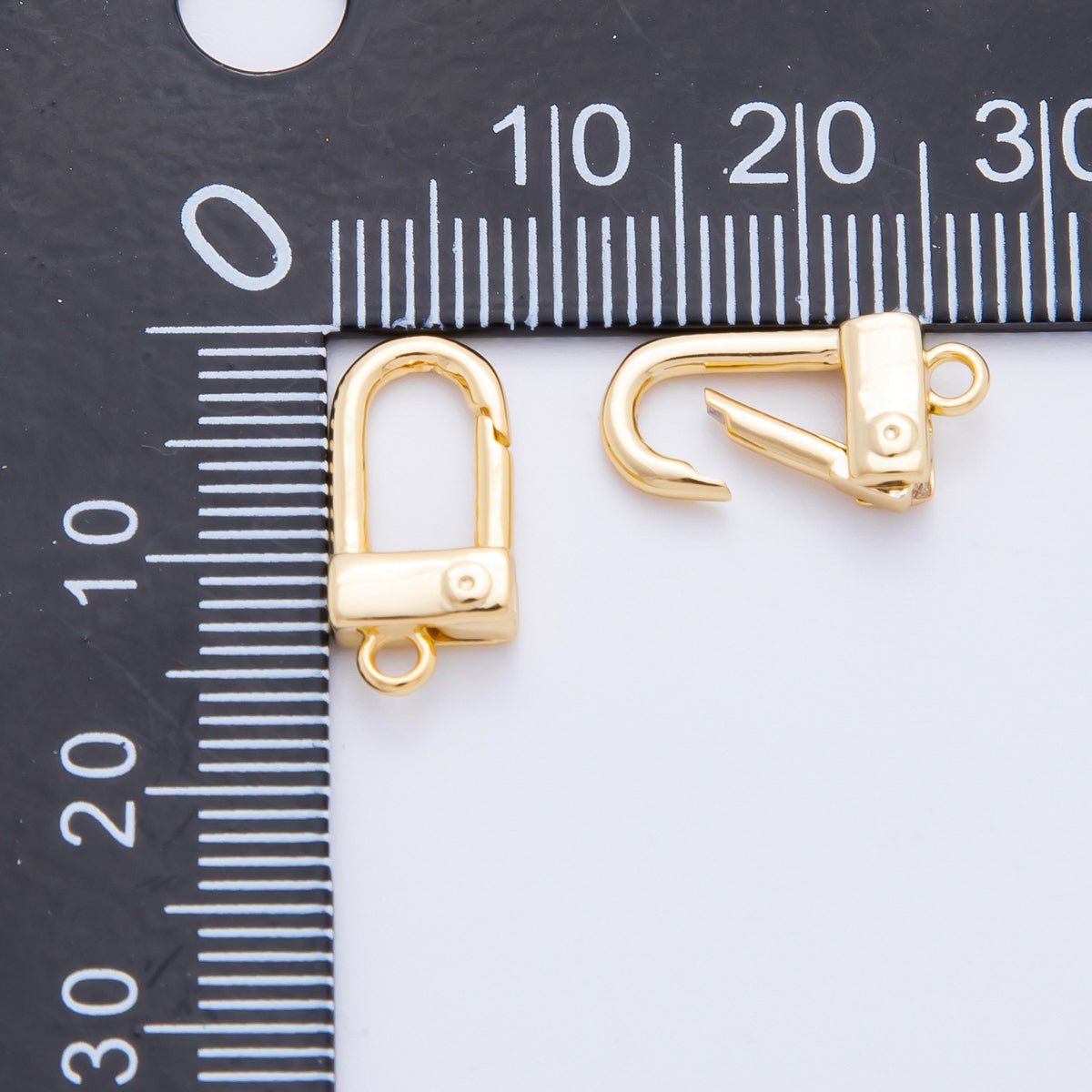 18K Gold Filled 16mm Padlock Push Gate Clasp Charm Finding | Z1370