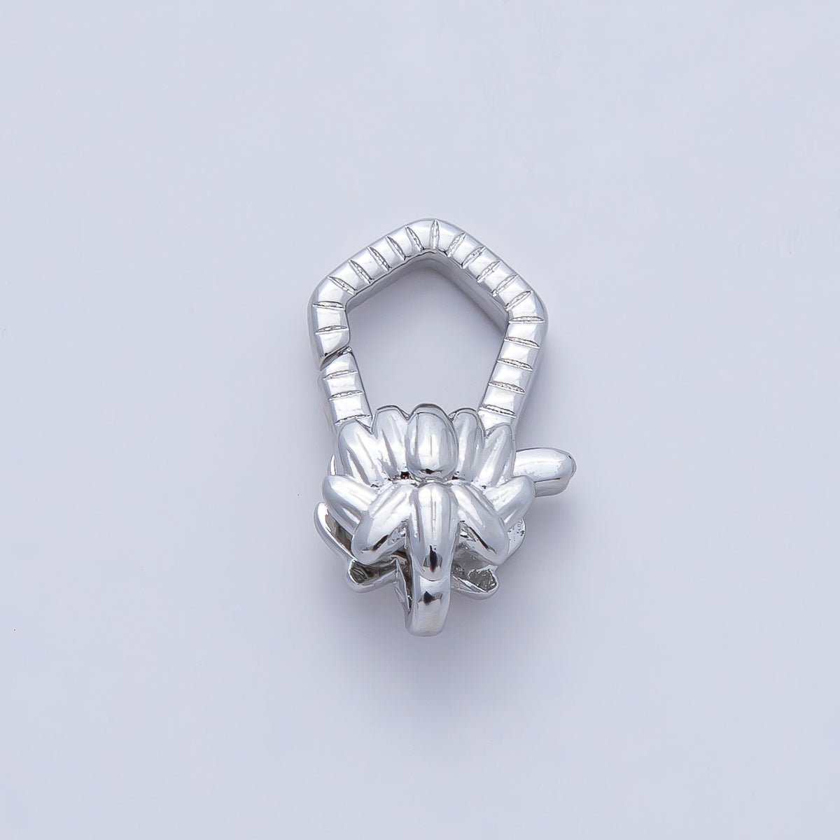 18K Gold Filled 16mm Ribbed Geometric Lobster Claw Clasps Finding in Gold & Silver | Z1425 Z1611