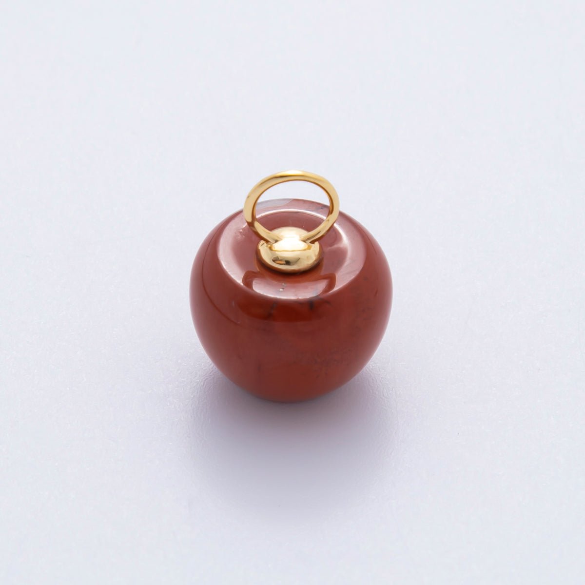 18K Gold Filled 17.5mm Fluorite, Aventurine, & Jade Gemstone Round Ball Charm | E178 E219 E223 E250