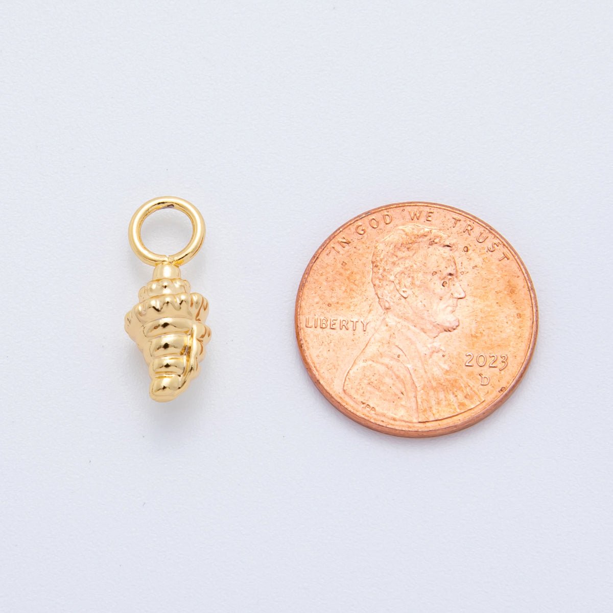 18K Gold Filled Sea Shell Minimalist Add-On Drop Earring Charm | AH-910