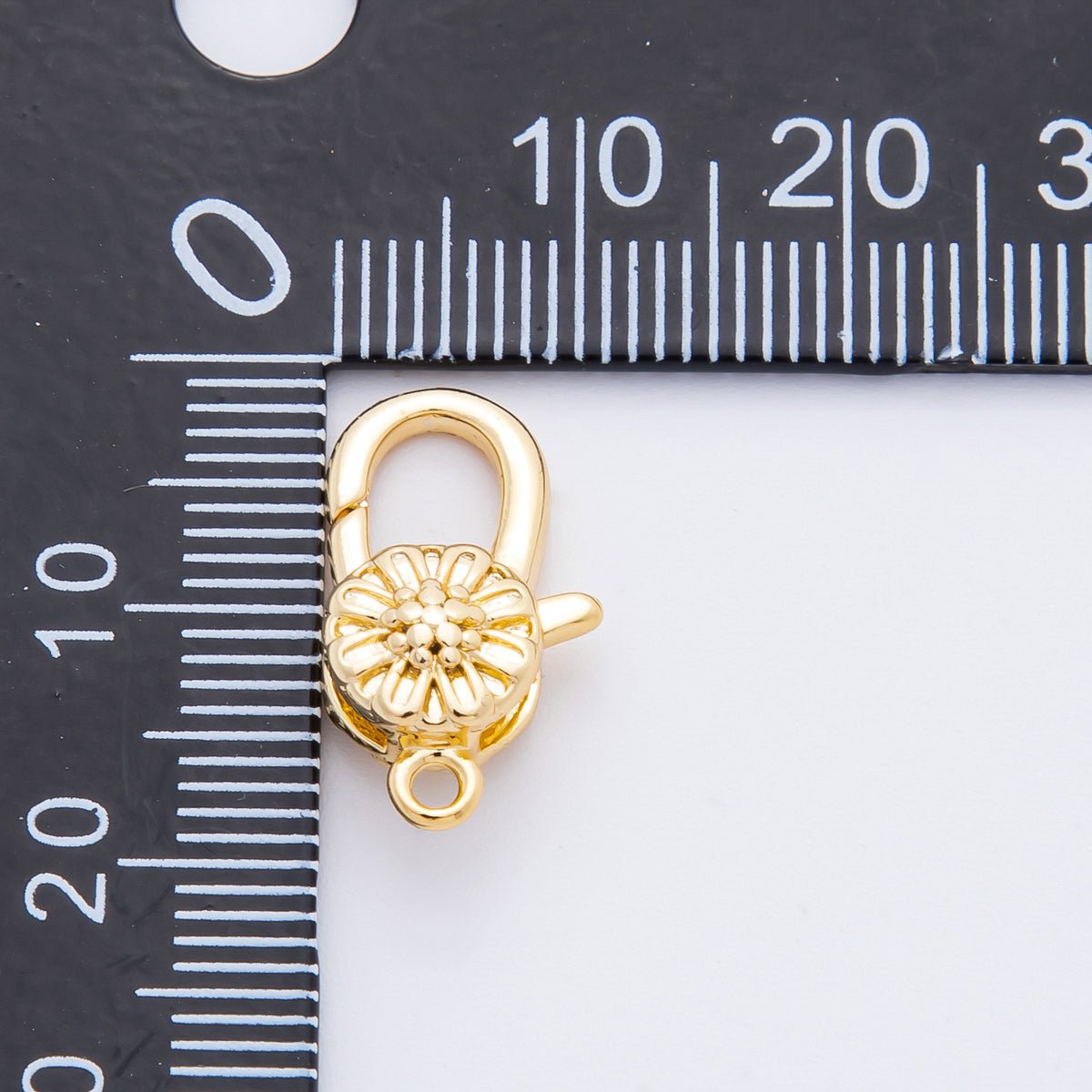 18K Gold Filled 18.5mm Sunflower Floral Lobster Clasp Finding | Z-A1357