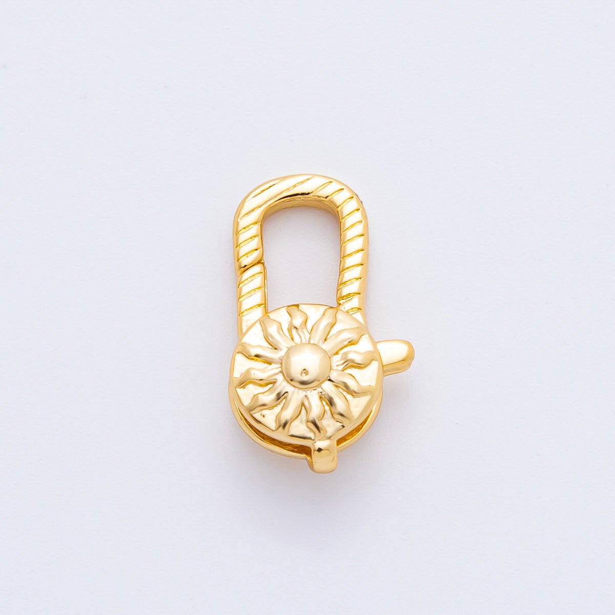 18K Gold Filled 18mm Sunflower Blossom Lobster Clasp Charm Finding | Z1427