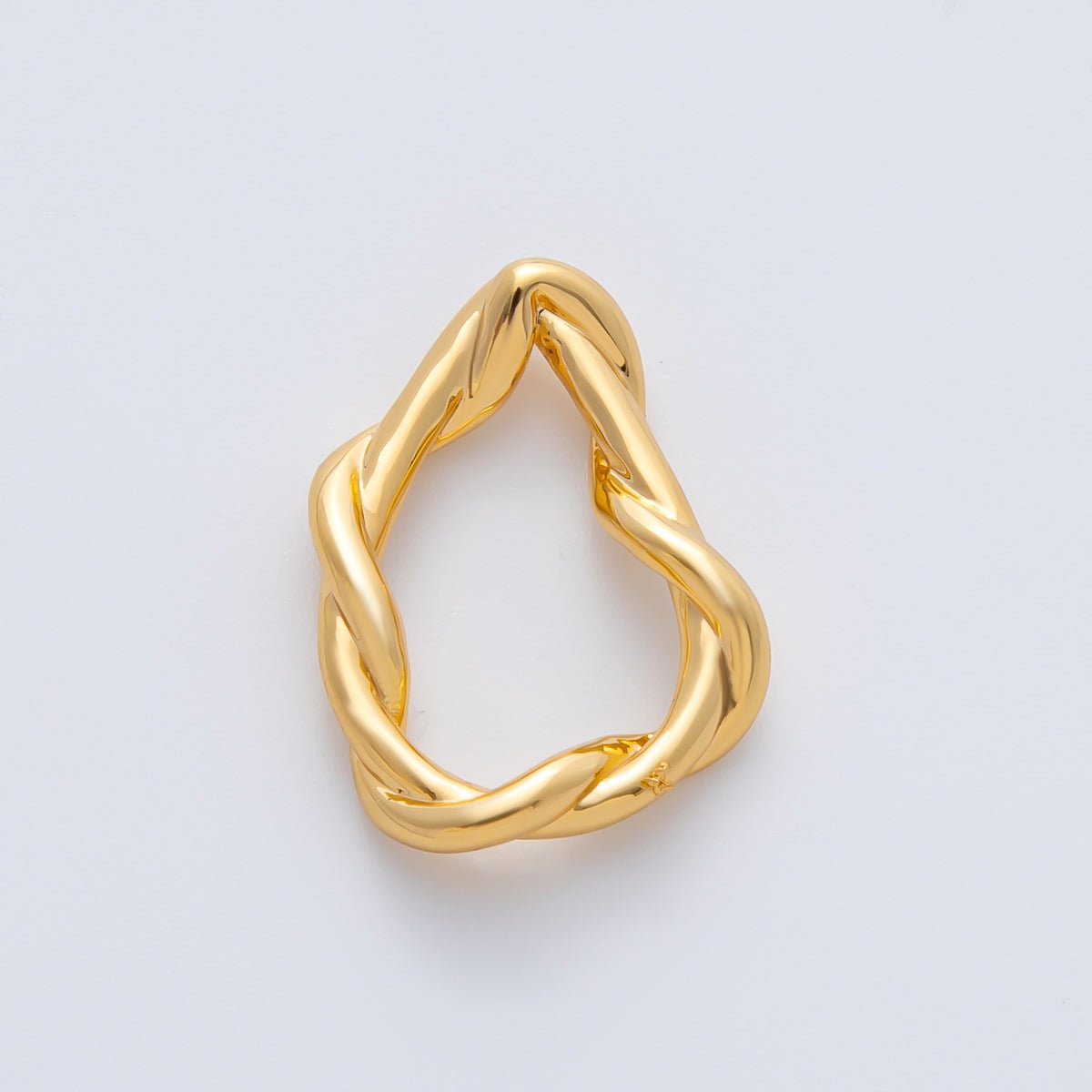 18K Gold Filled 20mm Geometric Irregular Knot Finding in Gold & Silver | Z1456