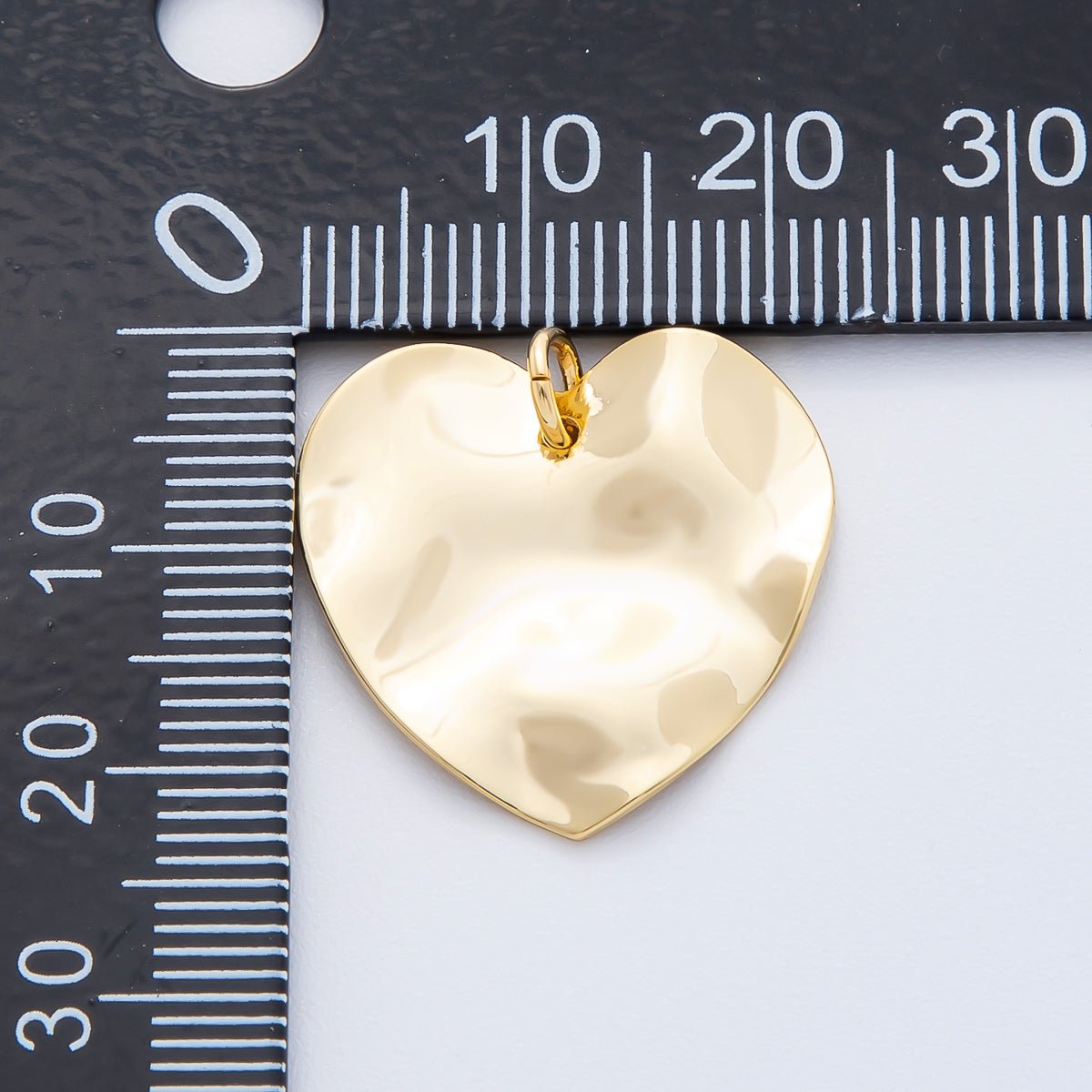 18K Gold Filled 22.5mm Polished Glossy Heart Shape Charm | N-A1861