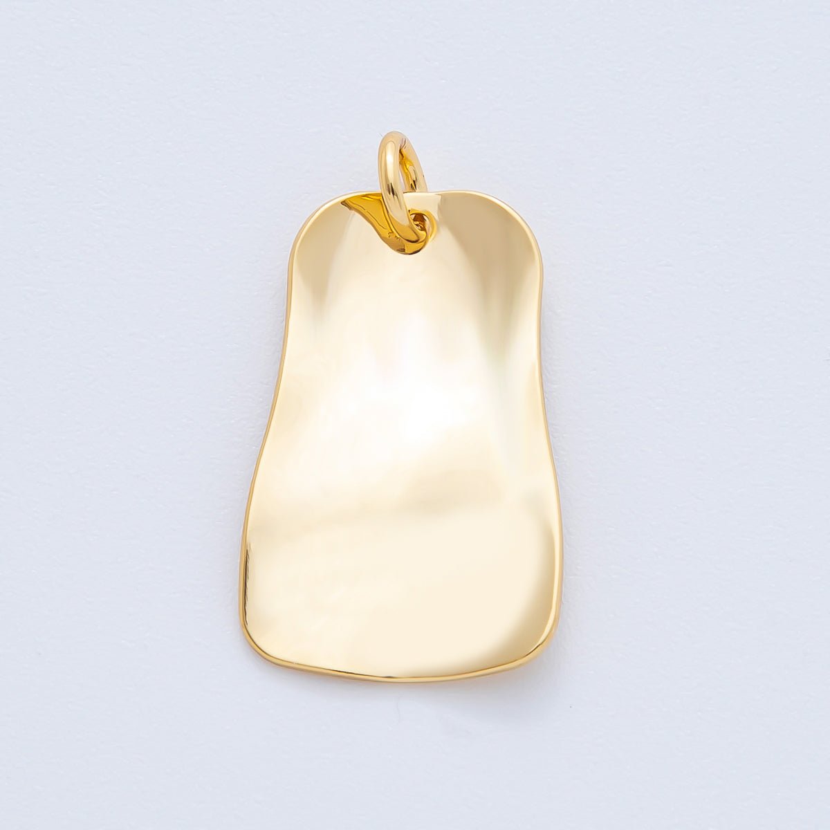 18K Gold Filled 26mm Polished Freeform Organic Shape Charm | N-A1728