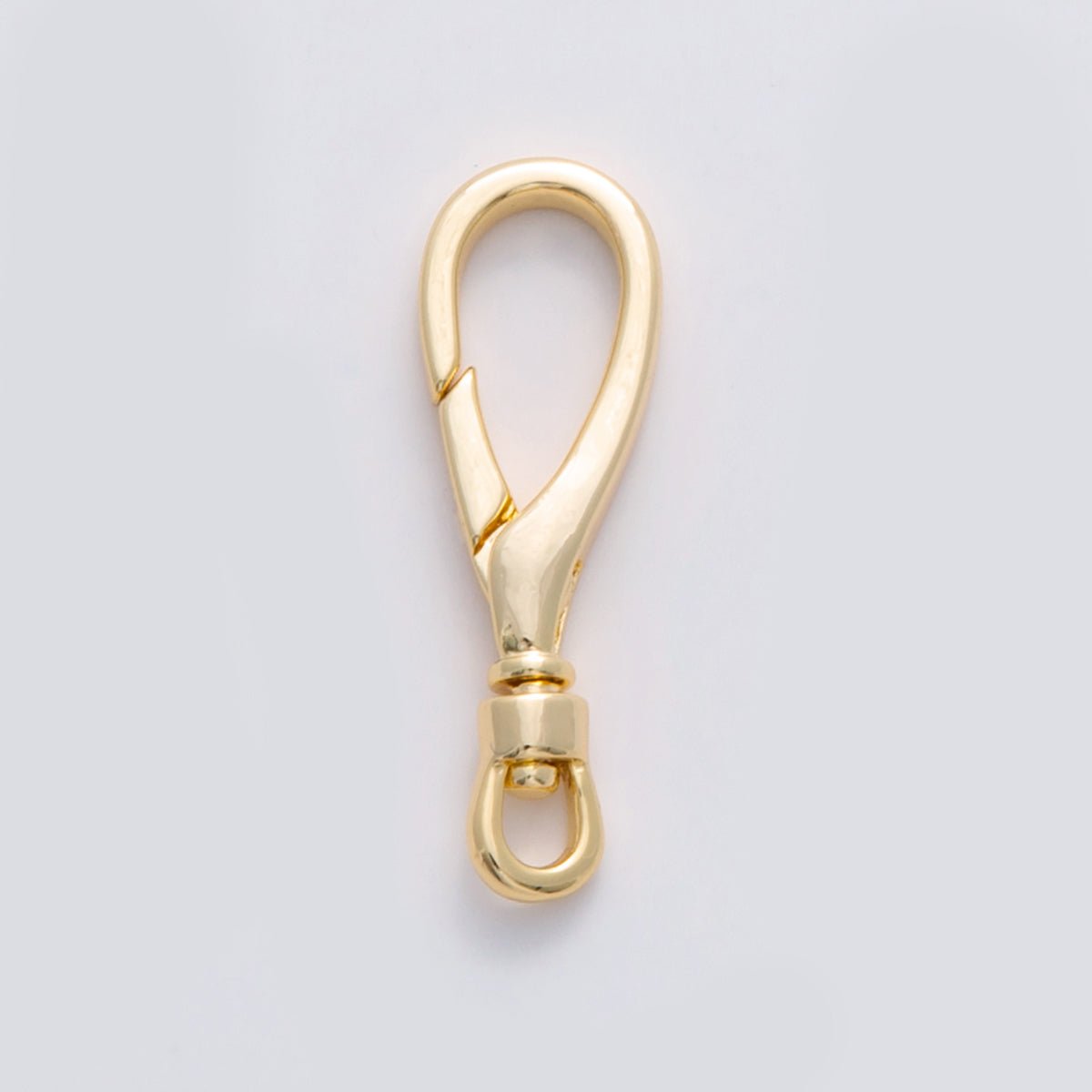 18K Gold Filled 31mm Minimalist Push Gate Oval Swivel Closure Finding | Z1161