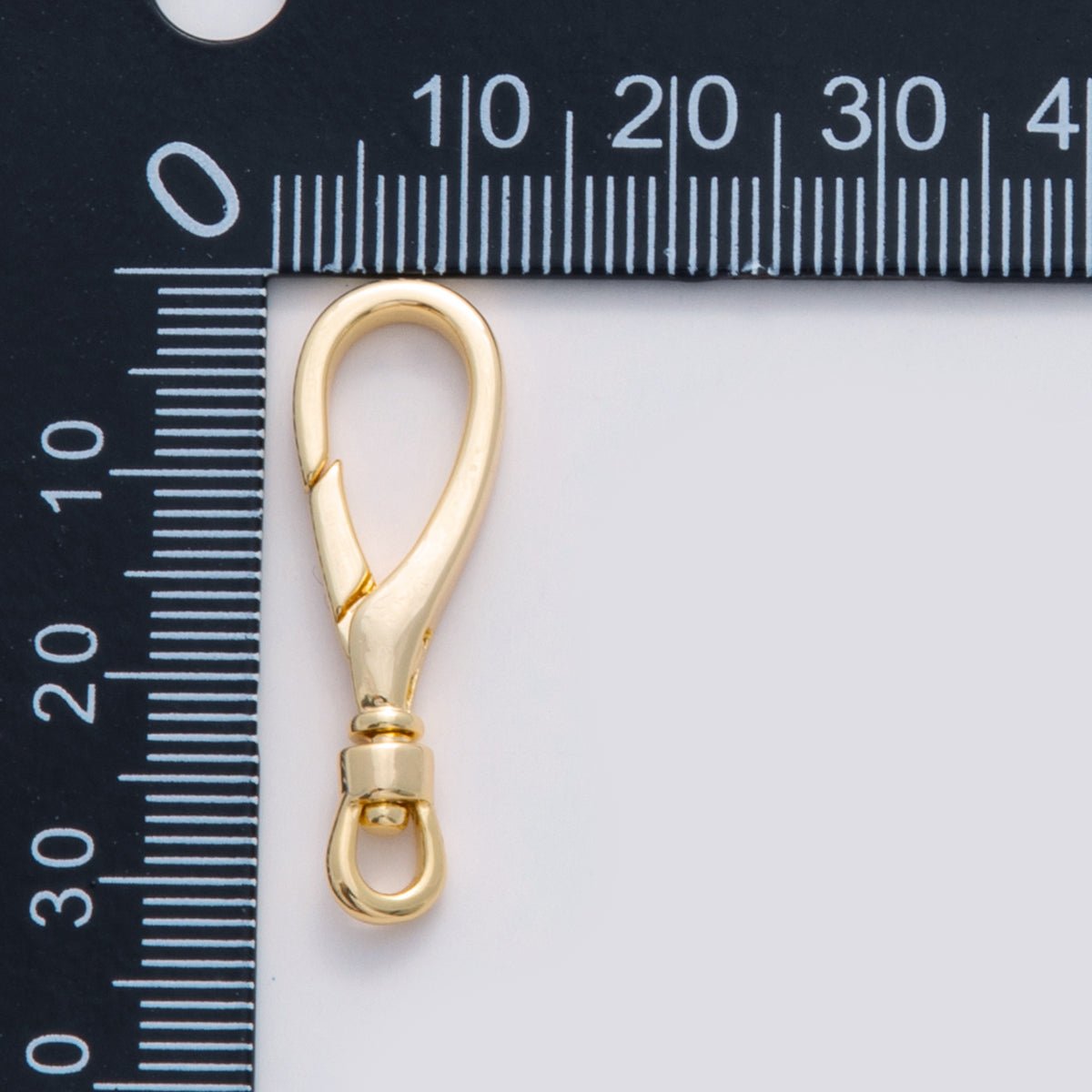 18K Gold Filled 31mm Minimalist Push Gate Oval Swivel Closure Finding | Z1161