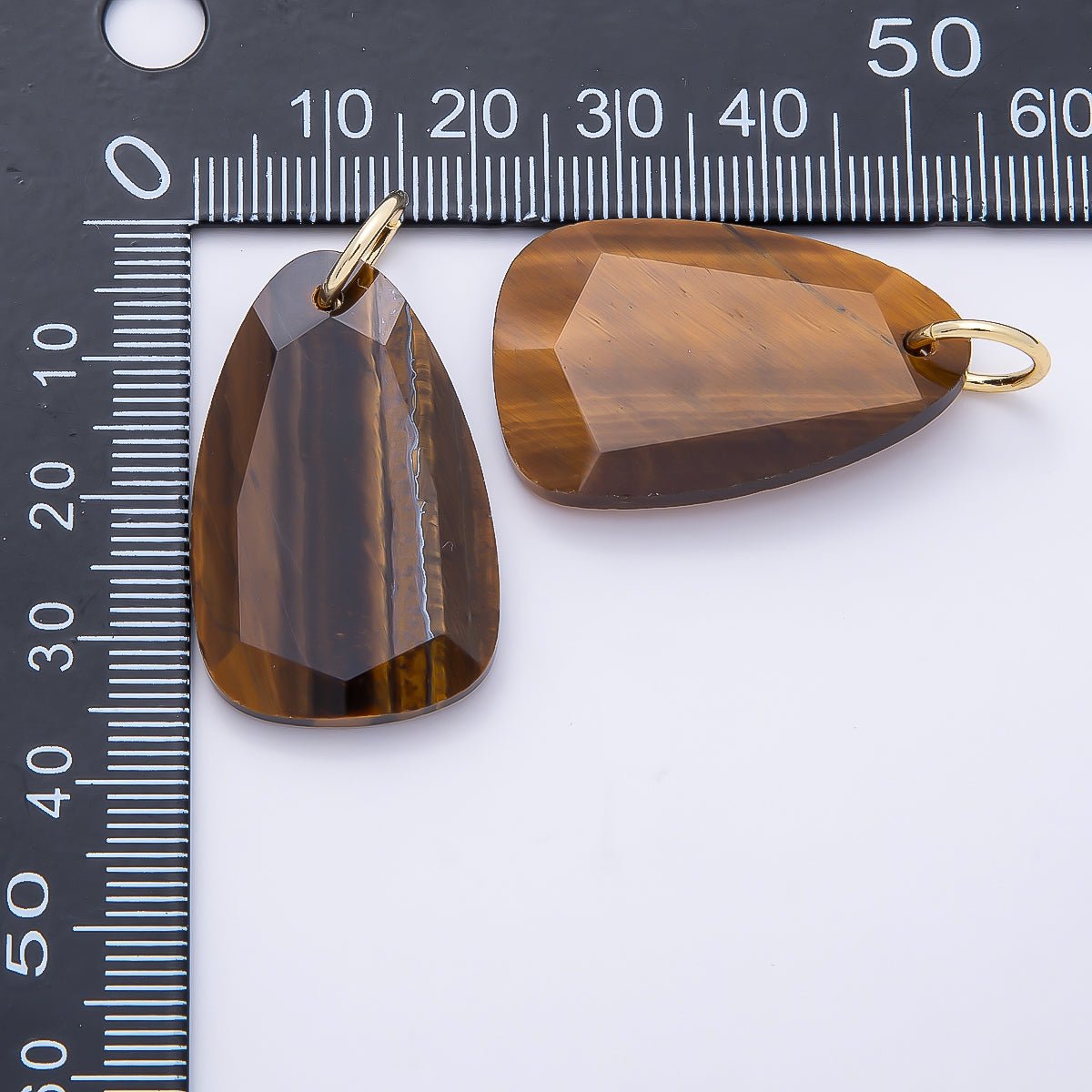 18K Gold Filled 32mm Multifaceted Gemstone Teardrop Charm | Charms-01413 ~ Charms-01420