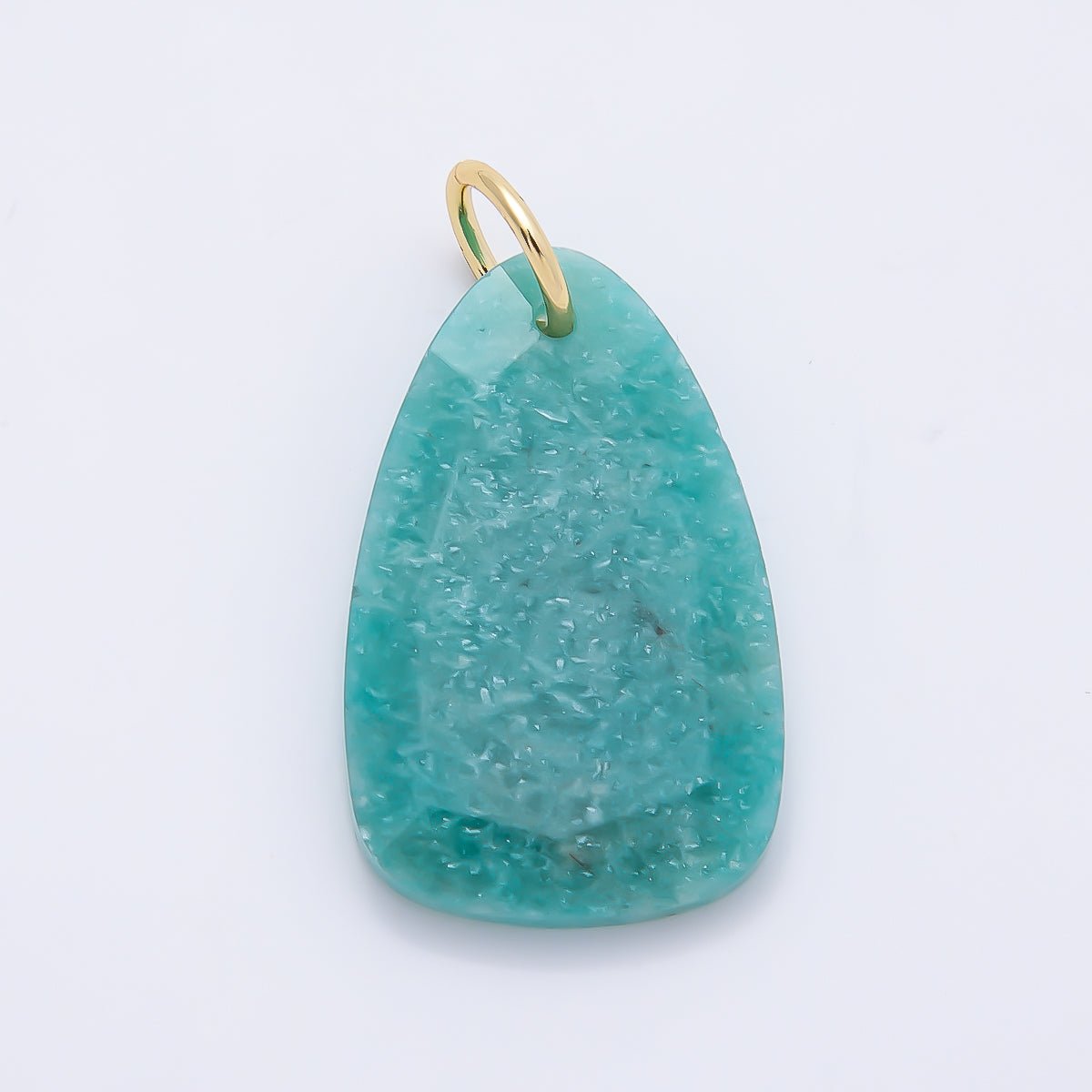 18K Gold Filled 32mm Multifaceted Gemstone Teardrop Charm | Charms-01413 ~ Charms-01420