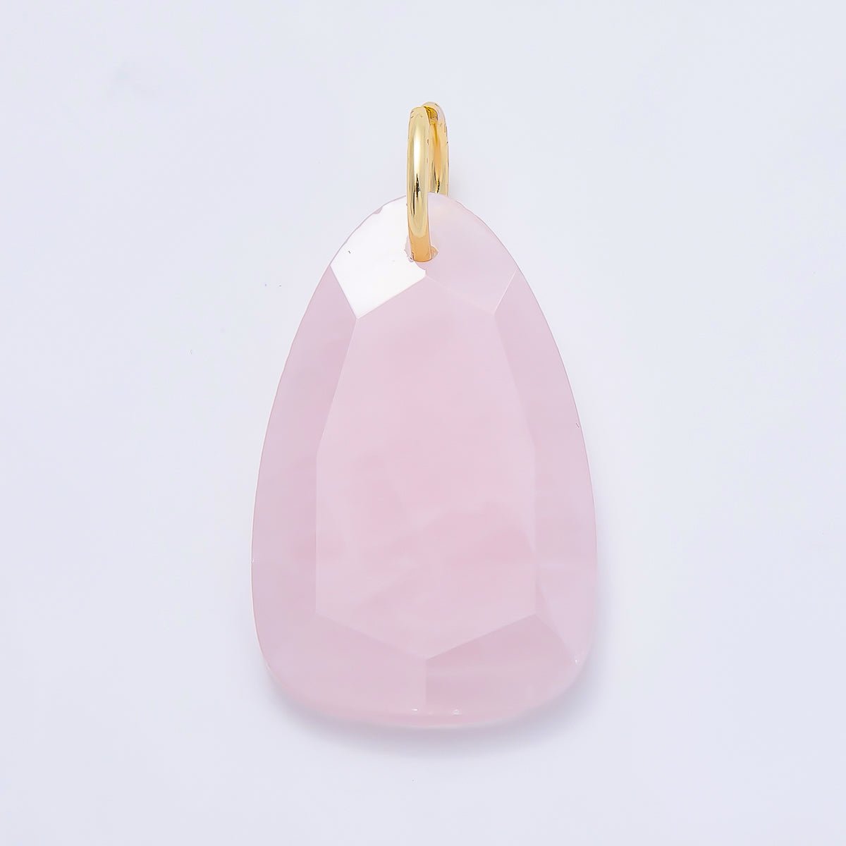 18K Gold Filled 32mm Multifaceted Gemstone Teardrop Charm | Charms-01413 ~ Charms-01420