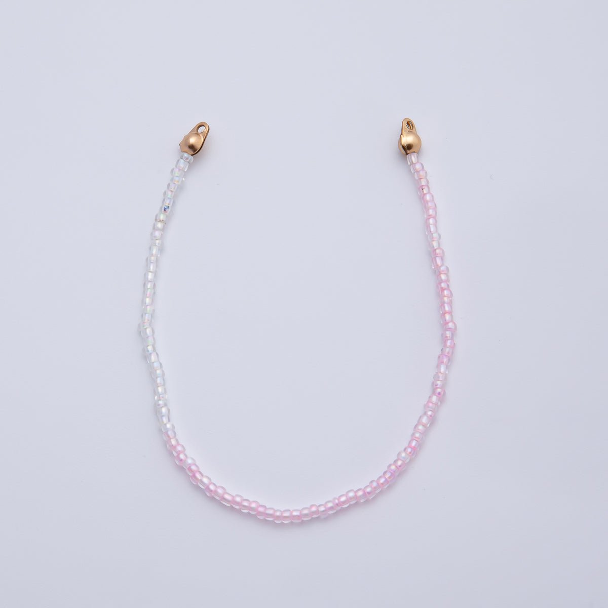 18K Gold Filled 4mm AB Pink, Blue, Teal White Gemstone Crimp Handmade Finding | Z1401 ~ Z1403