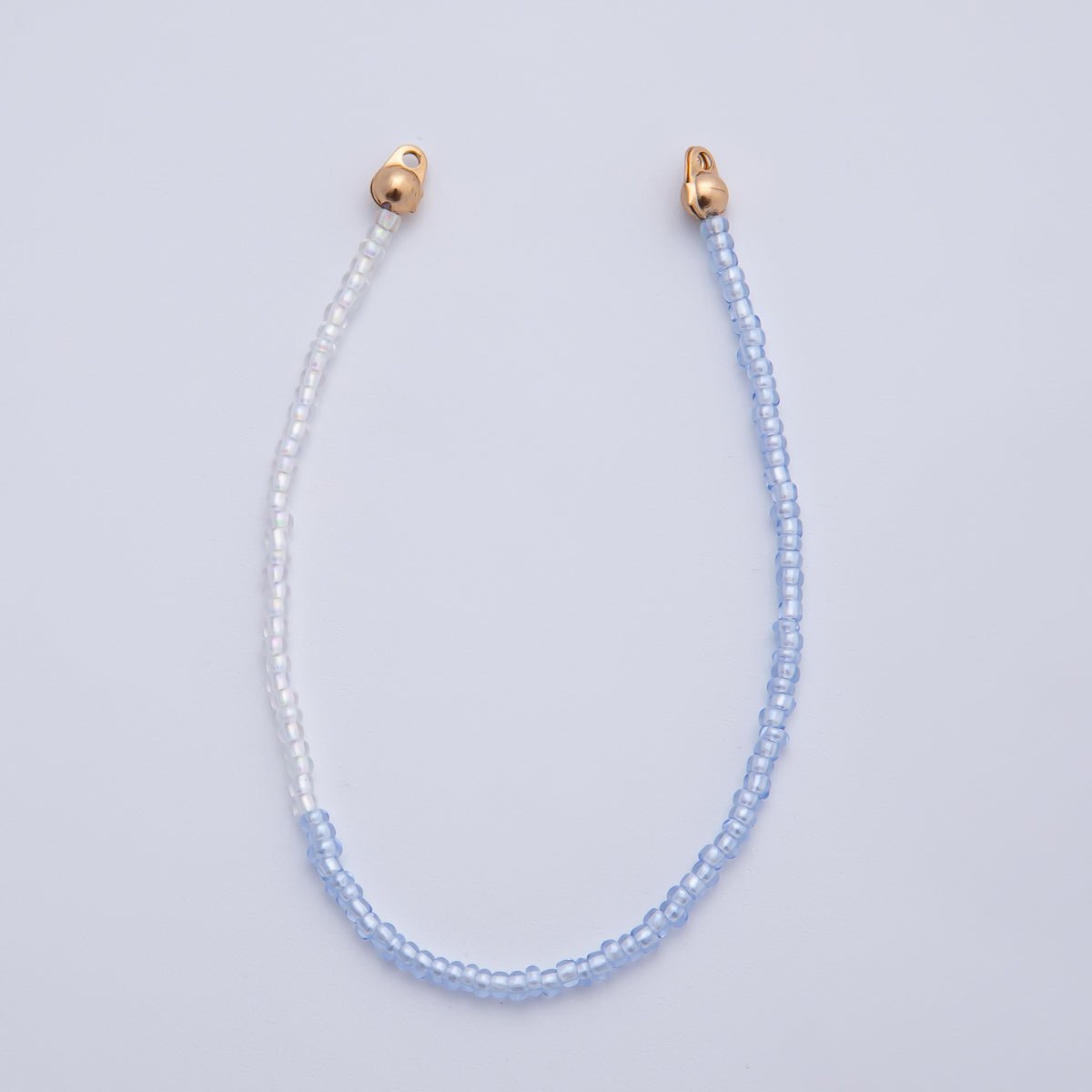 18K Gold Filled 4mm AB Pink, Blue, Teal White Gemstone Crimp Handmade Finding | Z1401 ~ Z1403