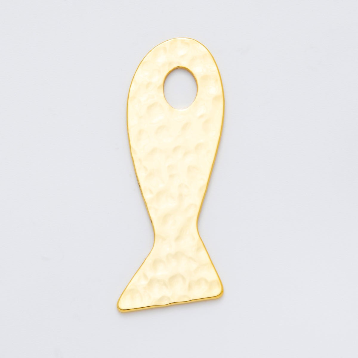 18K Gold Filled 51mm Hammered Ocean Animal Charm Finding | AF1256