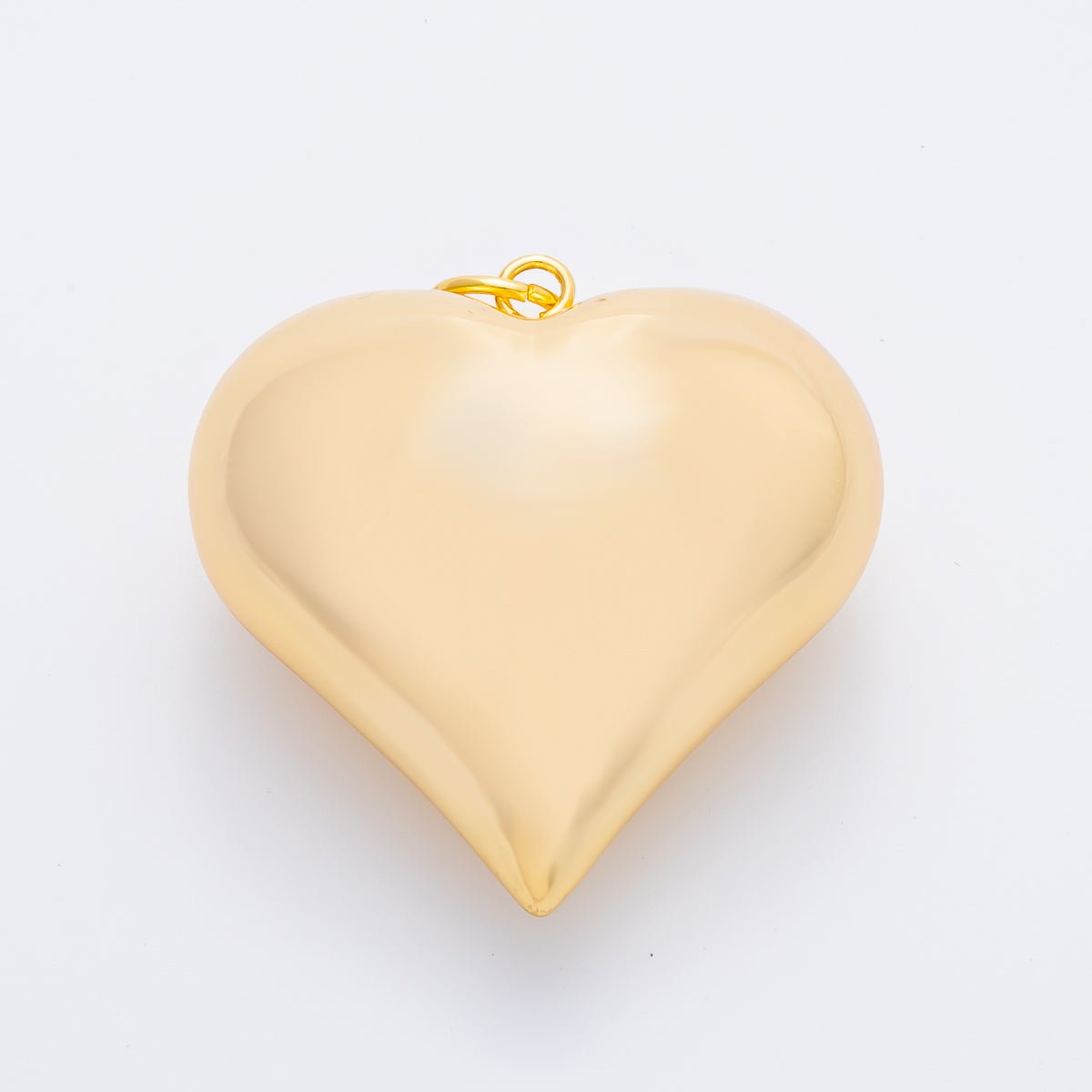 18K Gold Filled 54mm Chubby Multidimensional 3D Heart Charm | AF1314