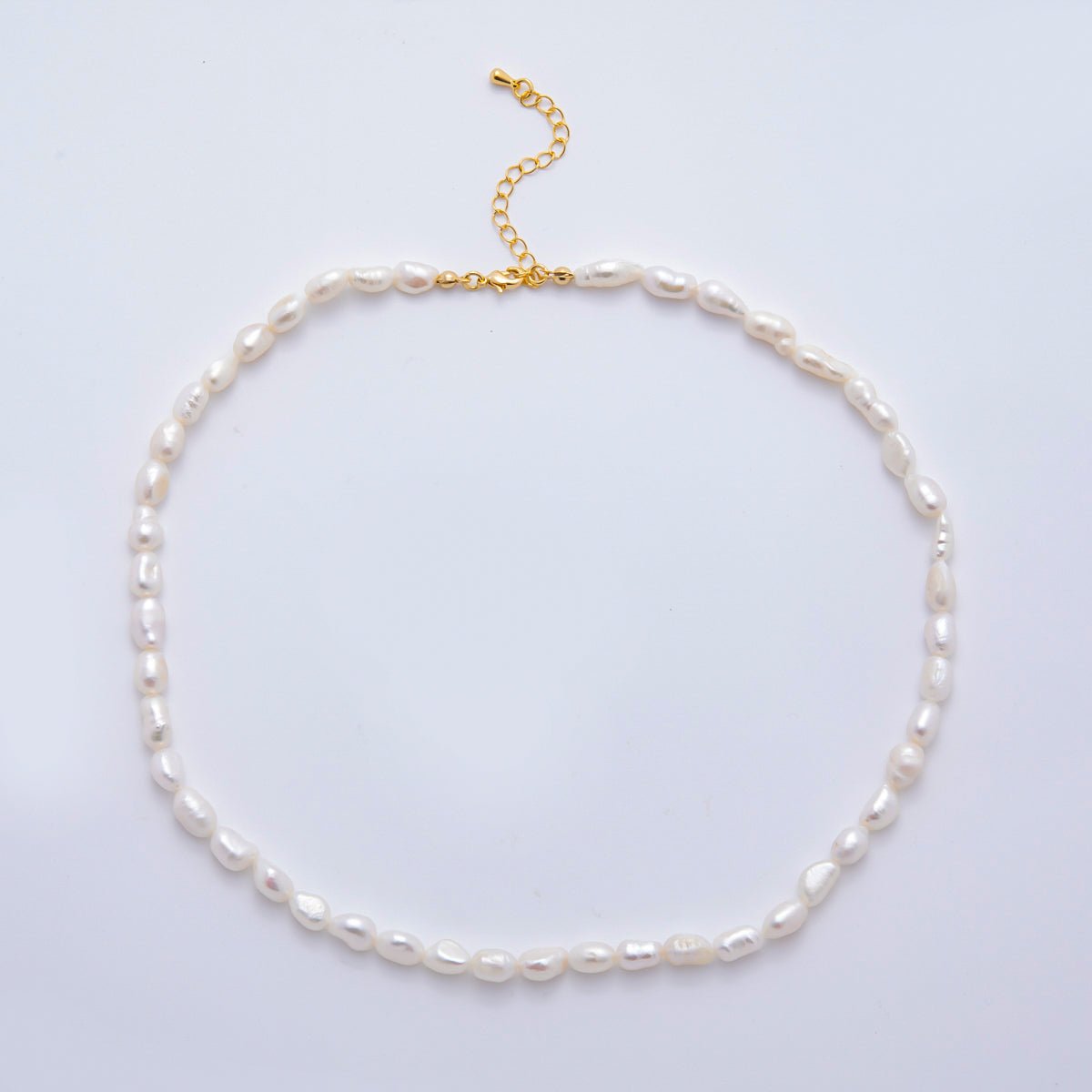 18K Gold Filled 5.9mm Freshwater Pearl Necklace 17.1 Inches + Extender | WA-A3472