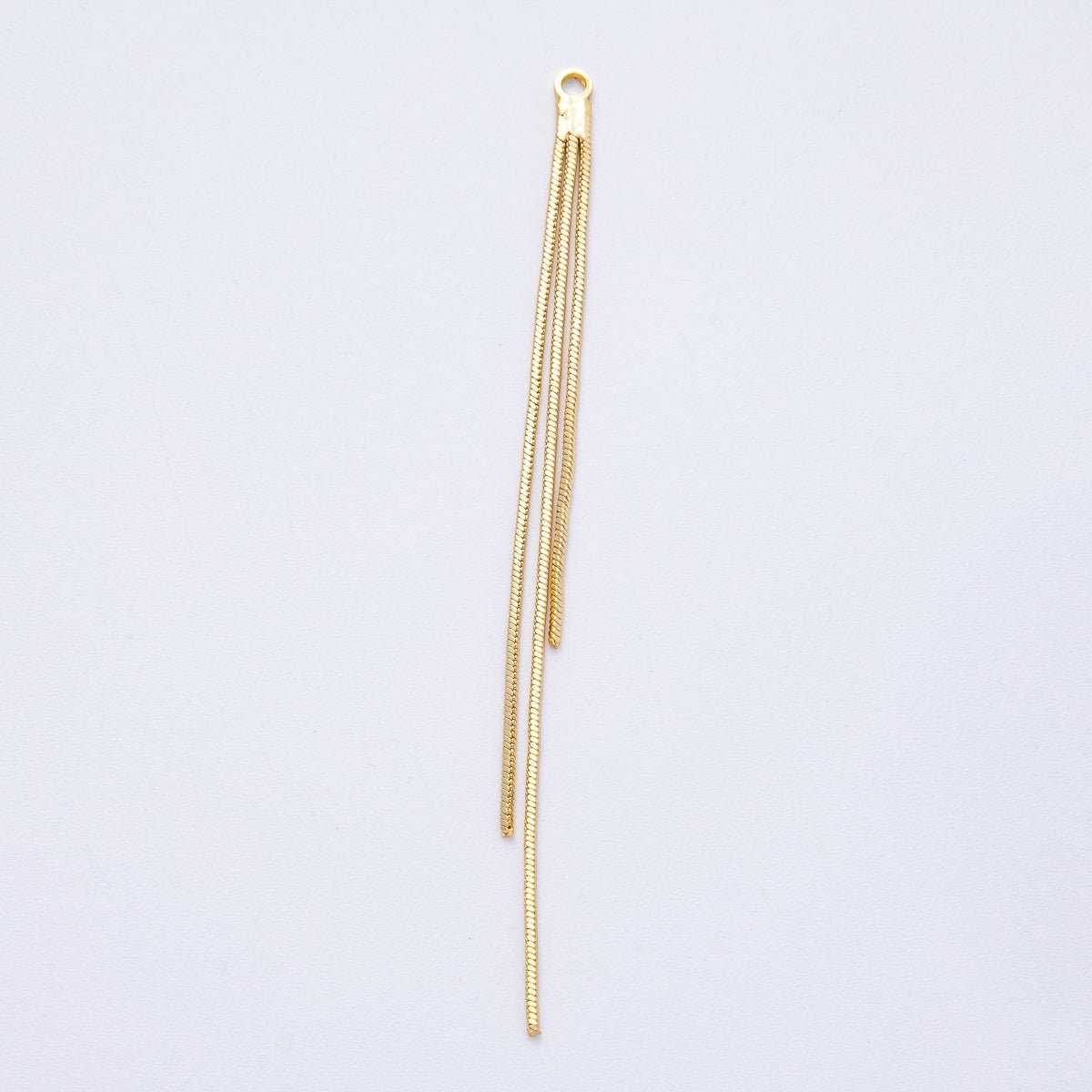 18K Gold Filled 78mm Minimalist Triple Cocoon Snake Chain Tassel Finding Fringe Jewelry | Z1641