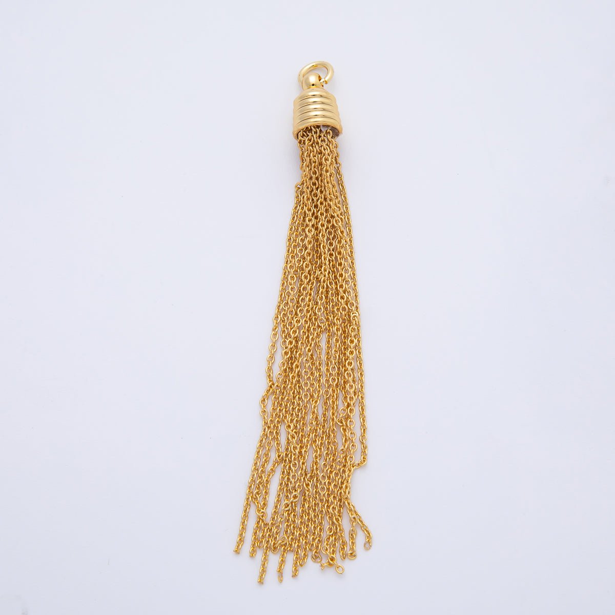 18K Gold Filled 84mm Cable Chain Fringe Tassel End Cap Charm Finding | AF1401