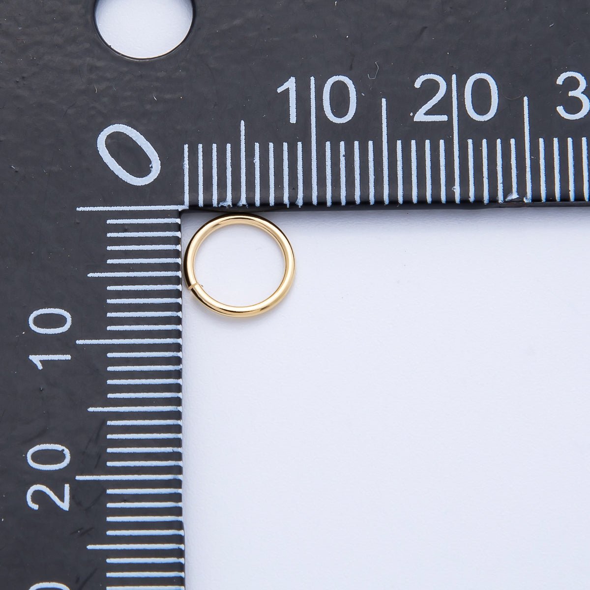 18K Gold Filled 8mm x 0.8mm Jump Ring Findings Set by 10 Pieces | Findings-00060