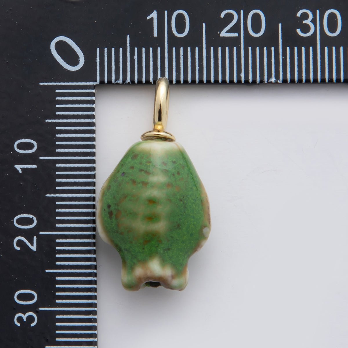 18K Gold Filled Blue, Red, Green Fish Ceramic Drop Charm | X536 X537 X629